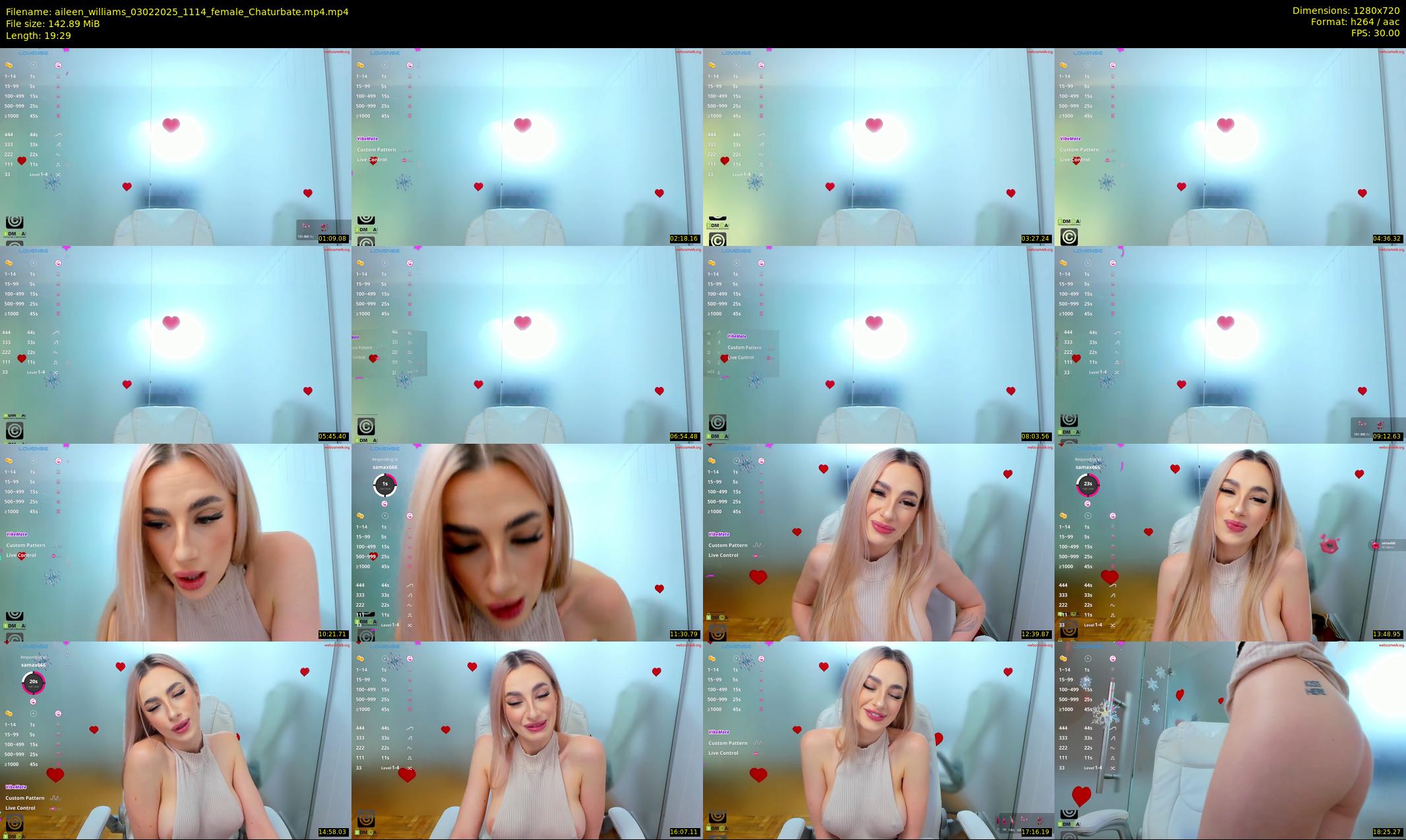 aileen_williams — 20 minute Chaturbate female cam show recording, 720p, Feb 3, 2025