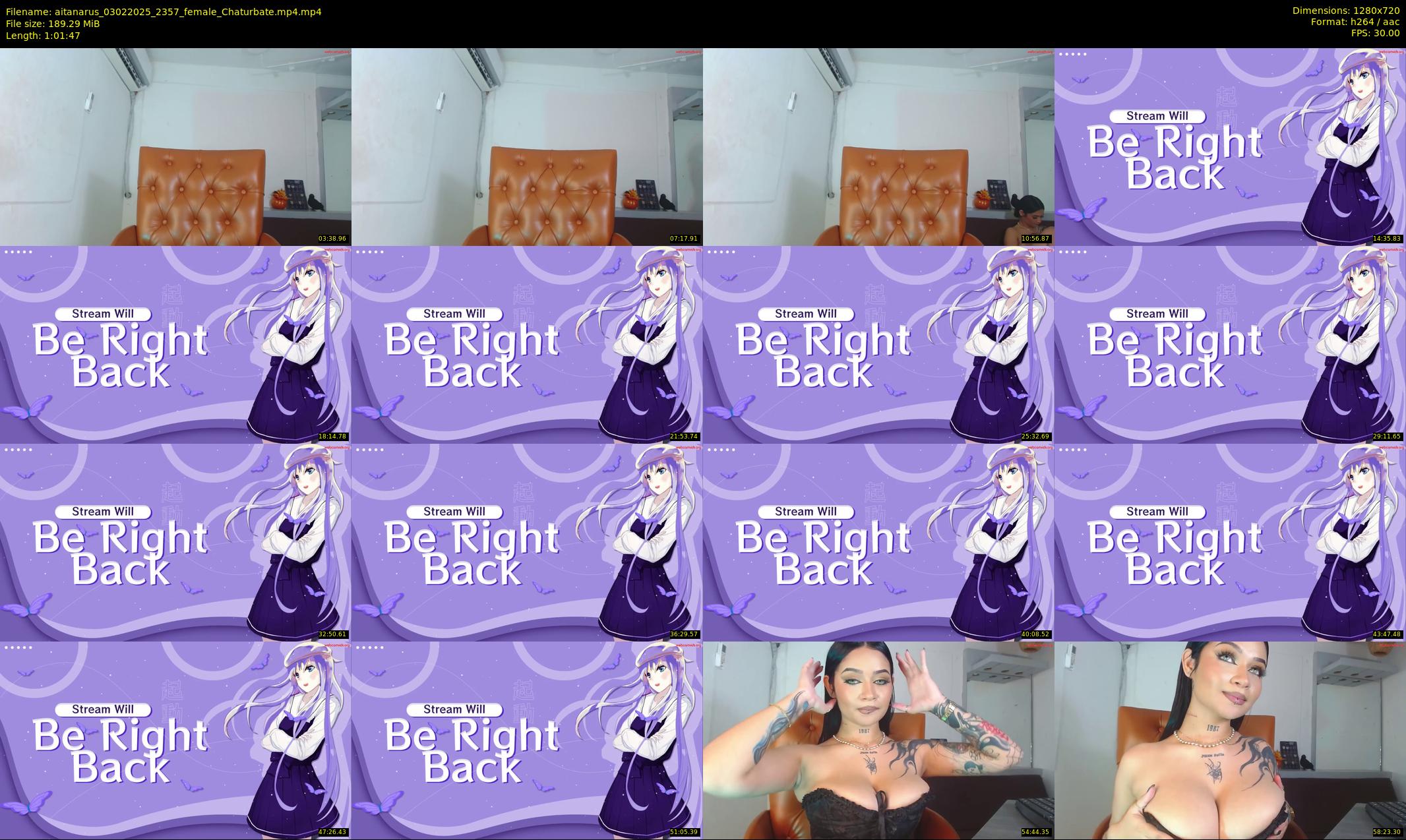aitanarus — 62 minute Chaturbate female cam show recording, 720p, Feb 3, 2025