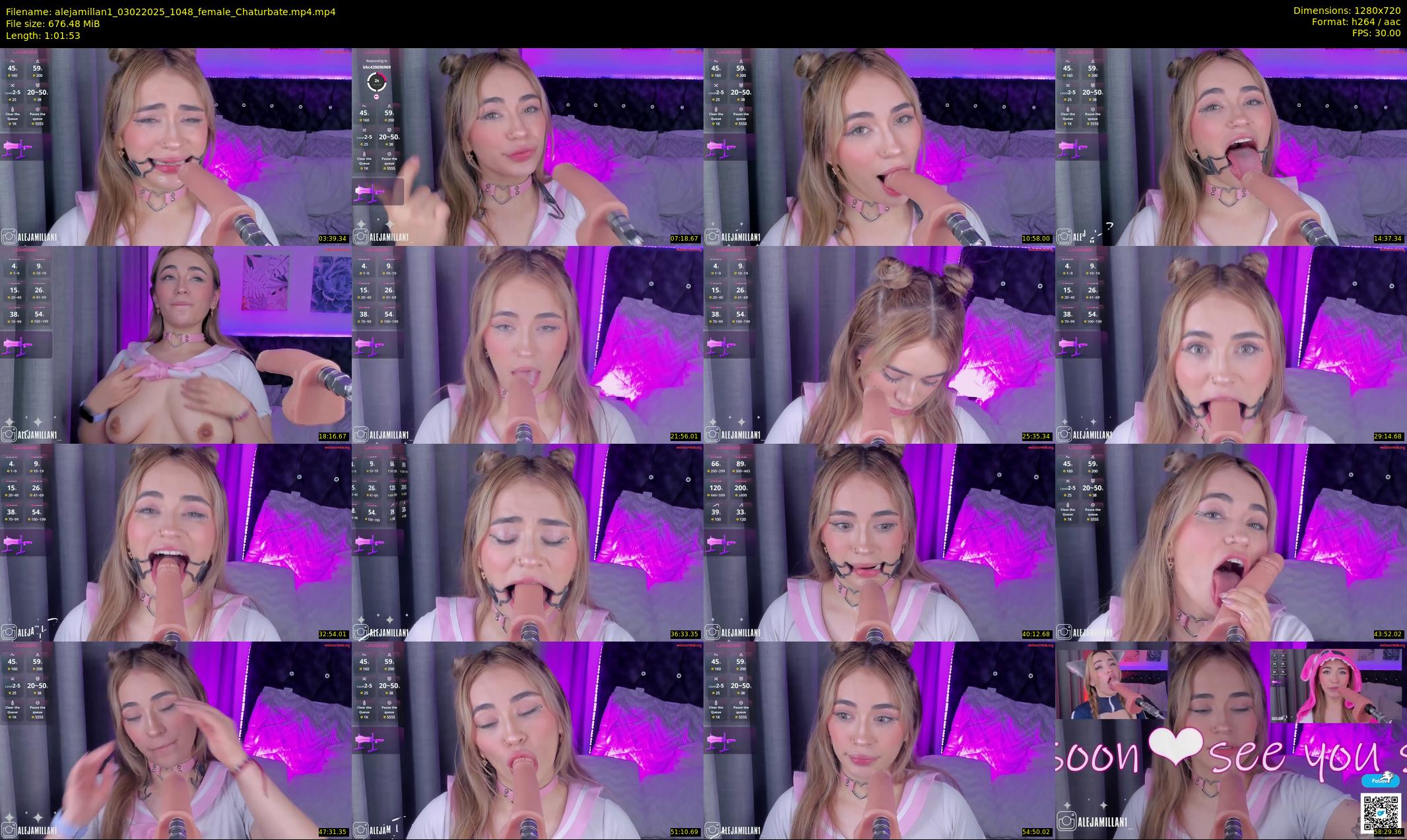 alejamillan1 — 62 minute Chaturbate female cam show recording, 720p, Feb 3, 2025