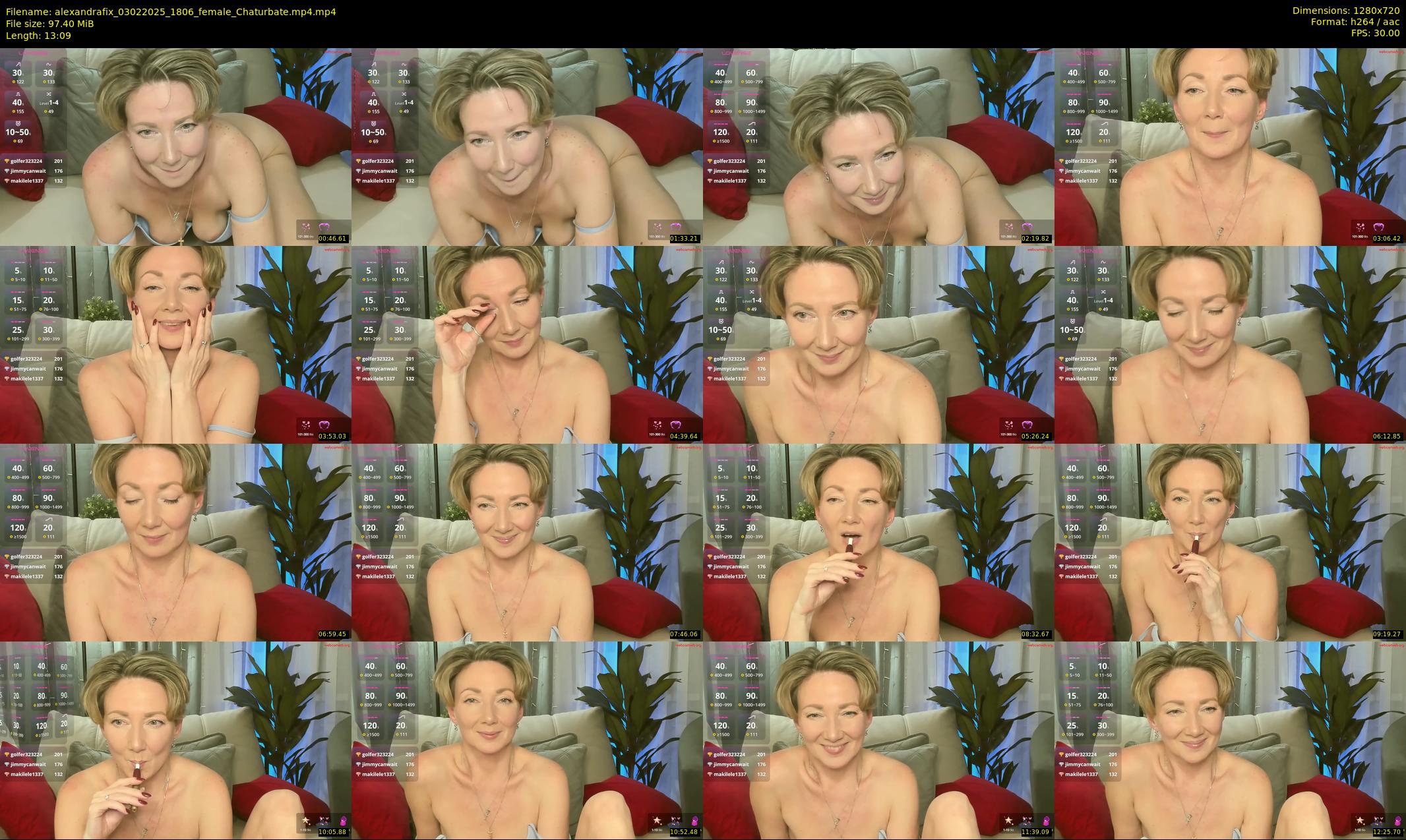 alexandrafix — 14 minute Chaturbate female cam show recording, 720p, Feb 3, 2025
