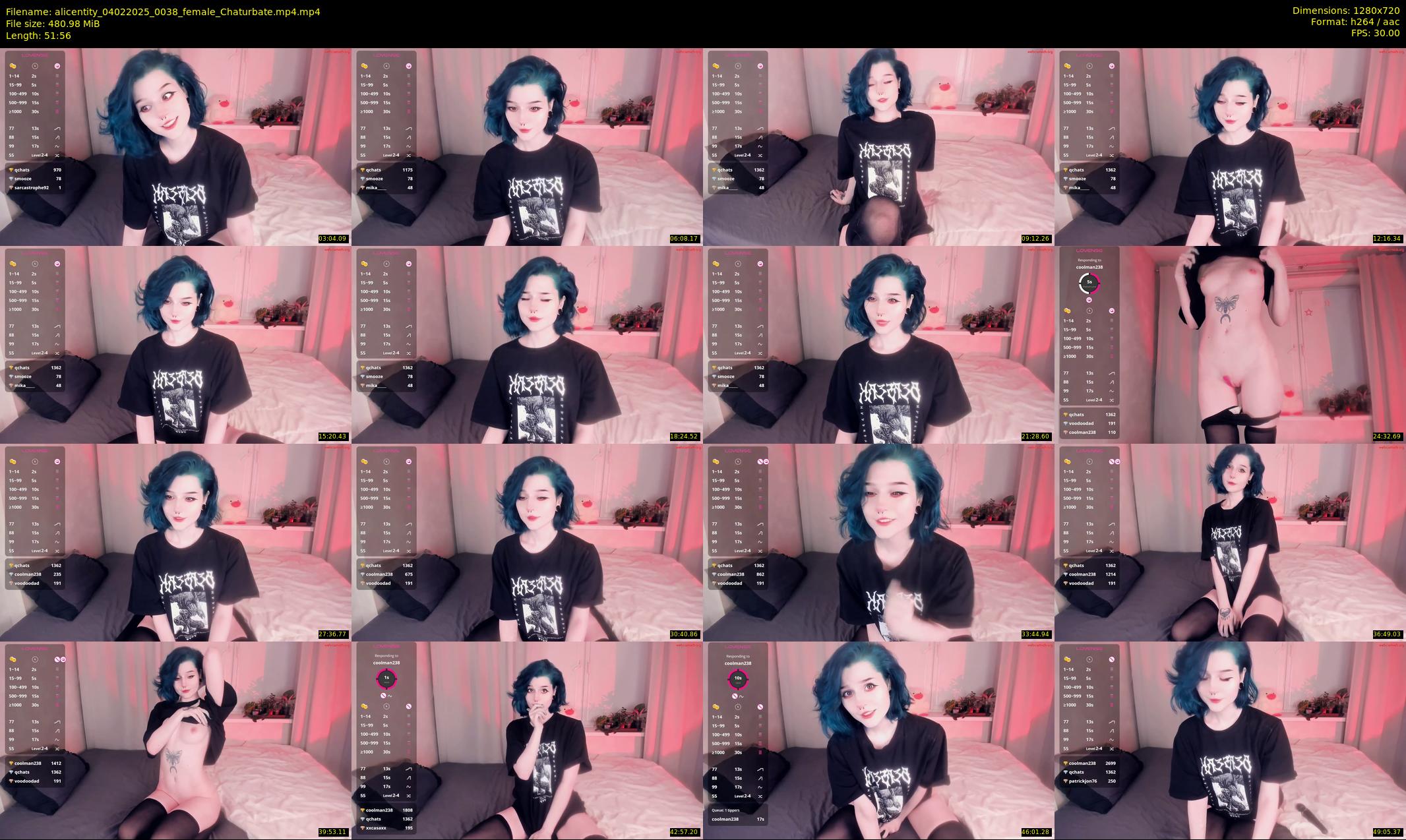 alicentity — 52 minute Chaturbate female cam show recording, 720p, Feb 4, 2025