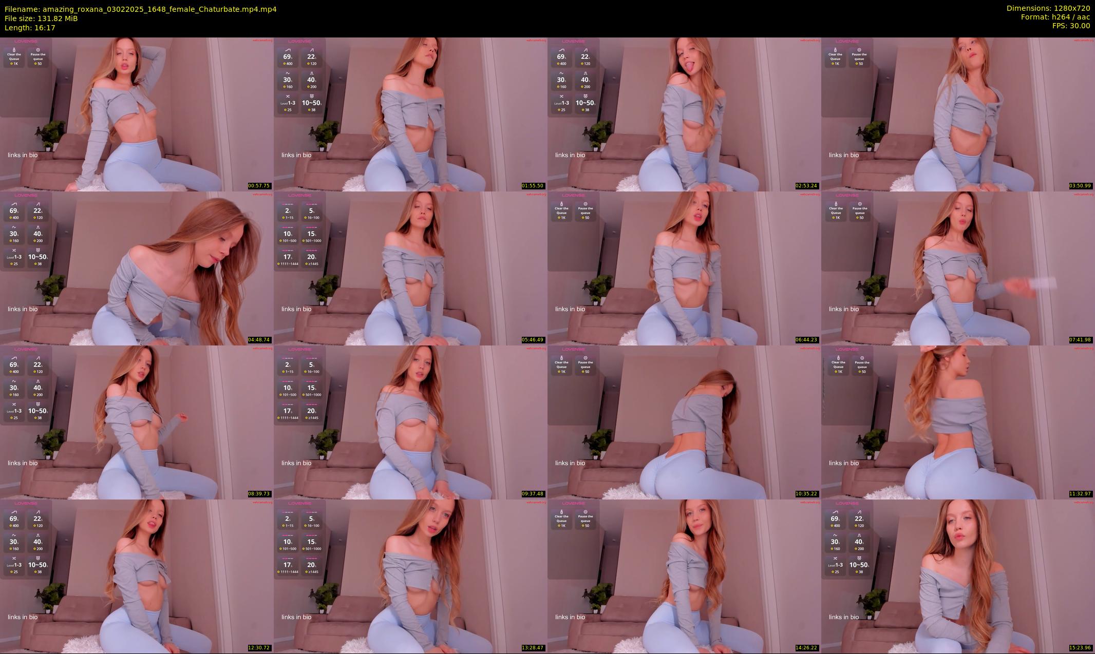 amazing_roxana — 17 minute Chaturbate female cam show recording, 720p, Feb 3, 2025