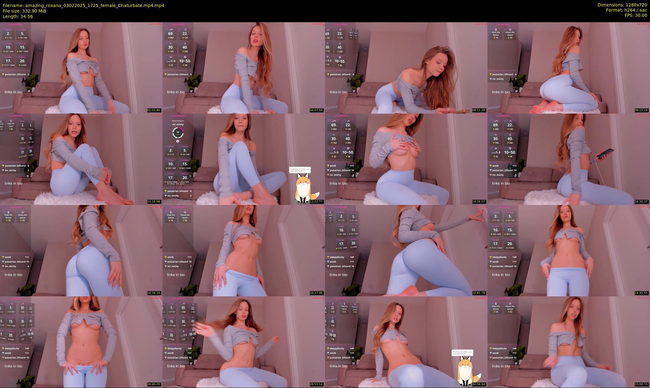 amazing_roxana — 35 minute Chaturbate female cam show recording, 720p, Feb 3, 2025