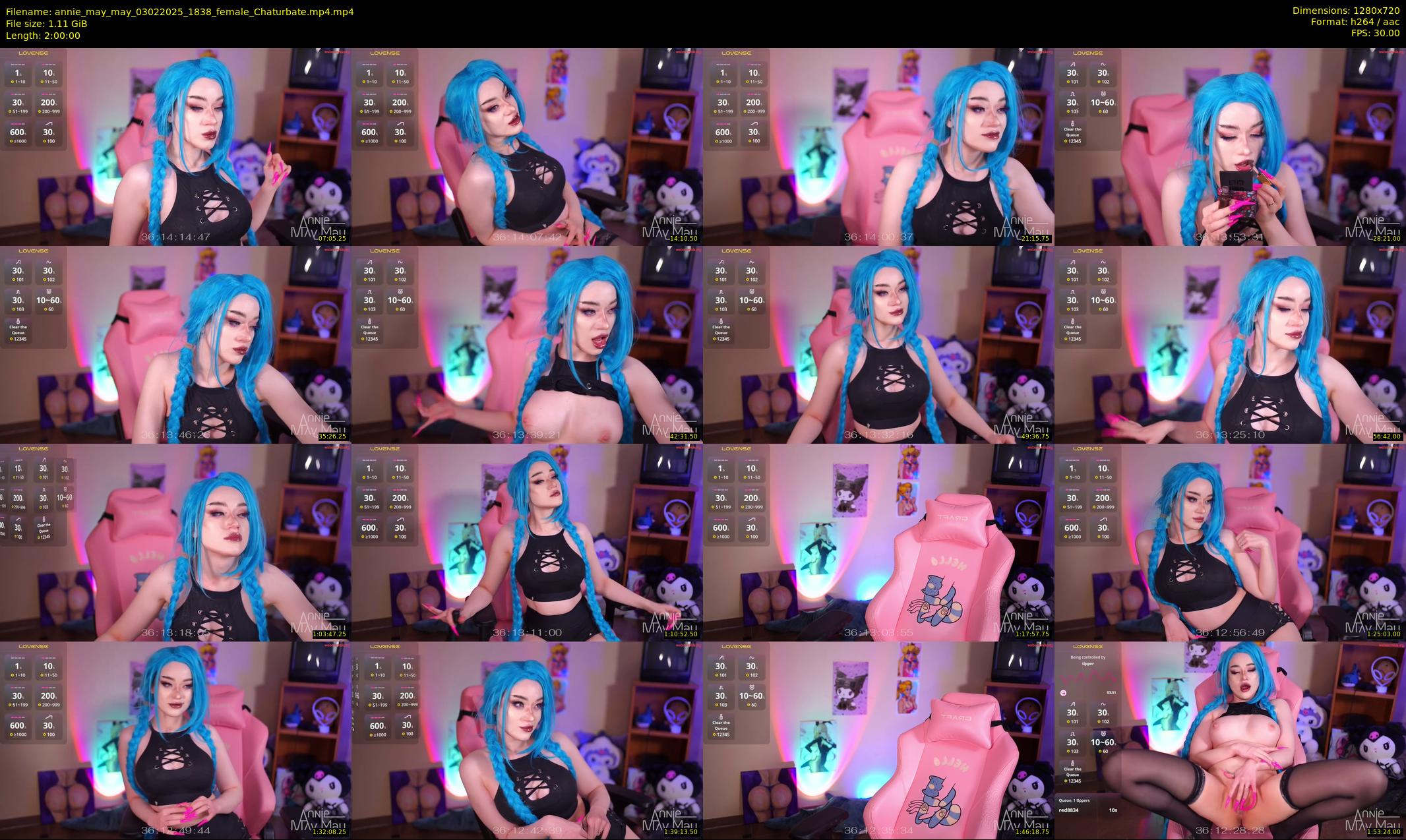 annie_may_may — 120 minute Chaturbate female cam show recording, 720p, Feb 3, 2025