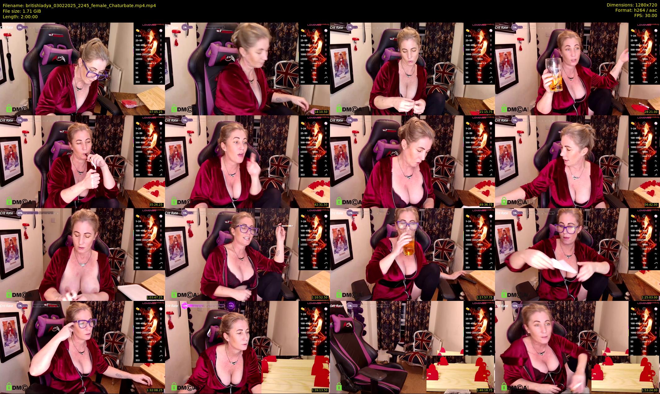 britishladya — 120 minute Chaturbate female cam show recording, 720p, Feb 3, 2025