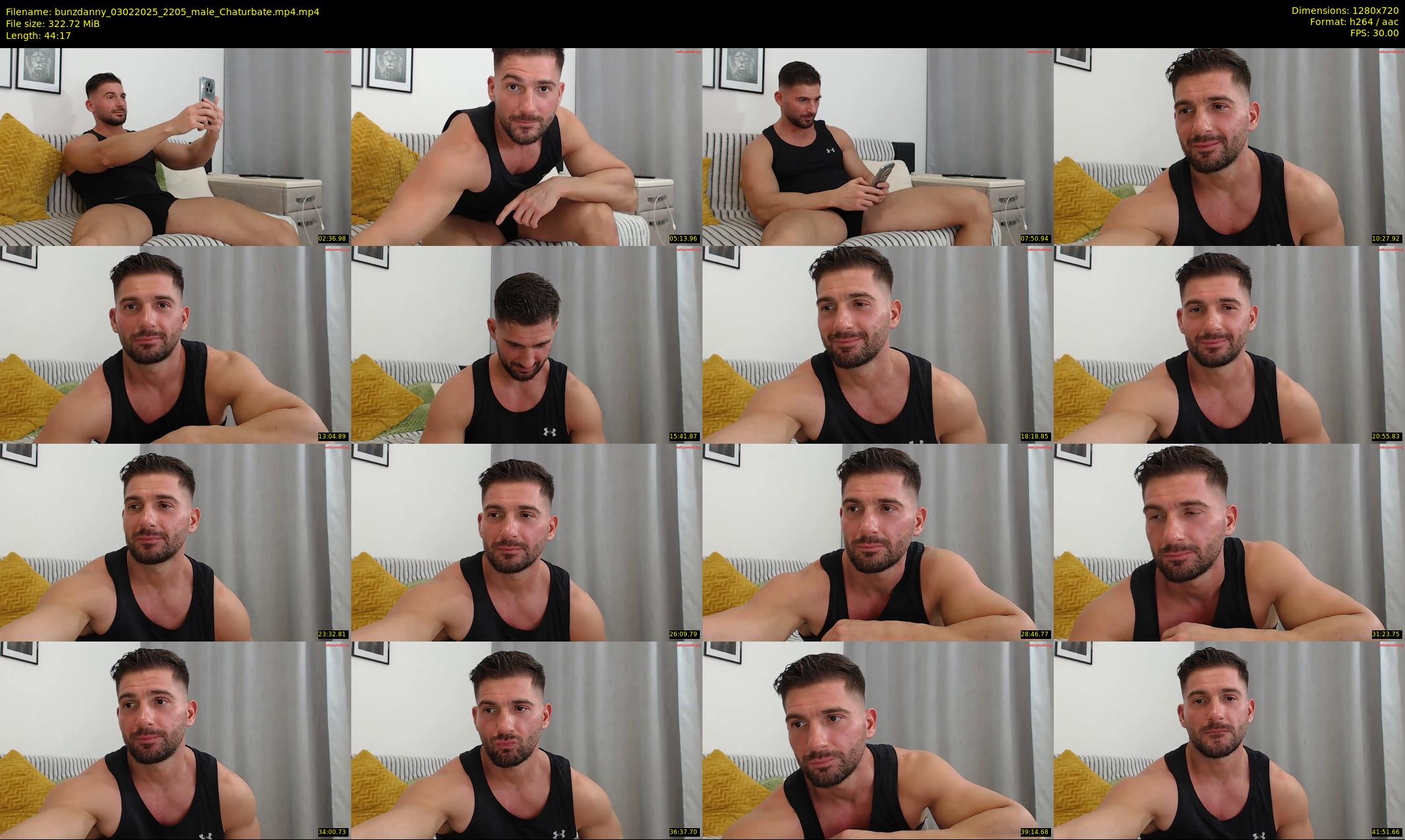 bunzdanny — 45 minute Chaturbate male cam show recording, 720p, Feb 3, 2025