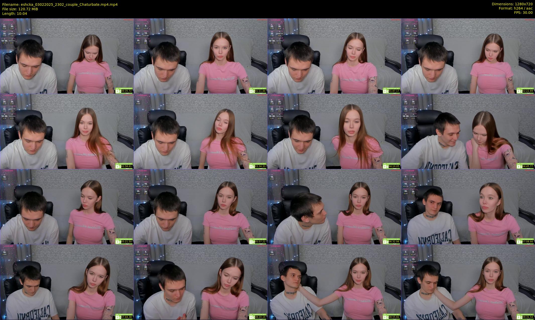 eshcka — 11 minute Chaturbate couple cam show recording, 720p, Feb 3, 2025