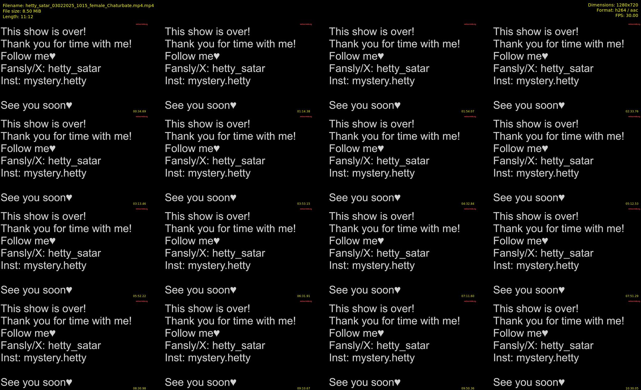hetty_satar — 12 minute Chaturbate female cam show recording, 720p, Feb 3, 2025