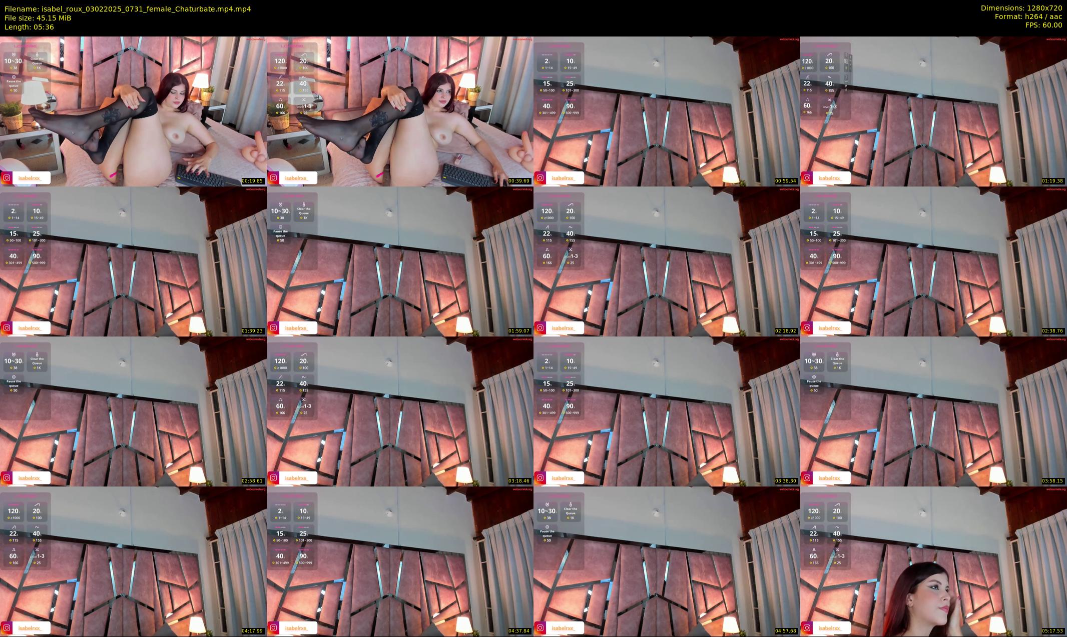 isabel_roux — 6 minute Chaturbate female cam show recording, 720p, Feb 3, 2025