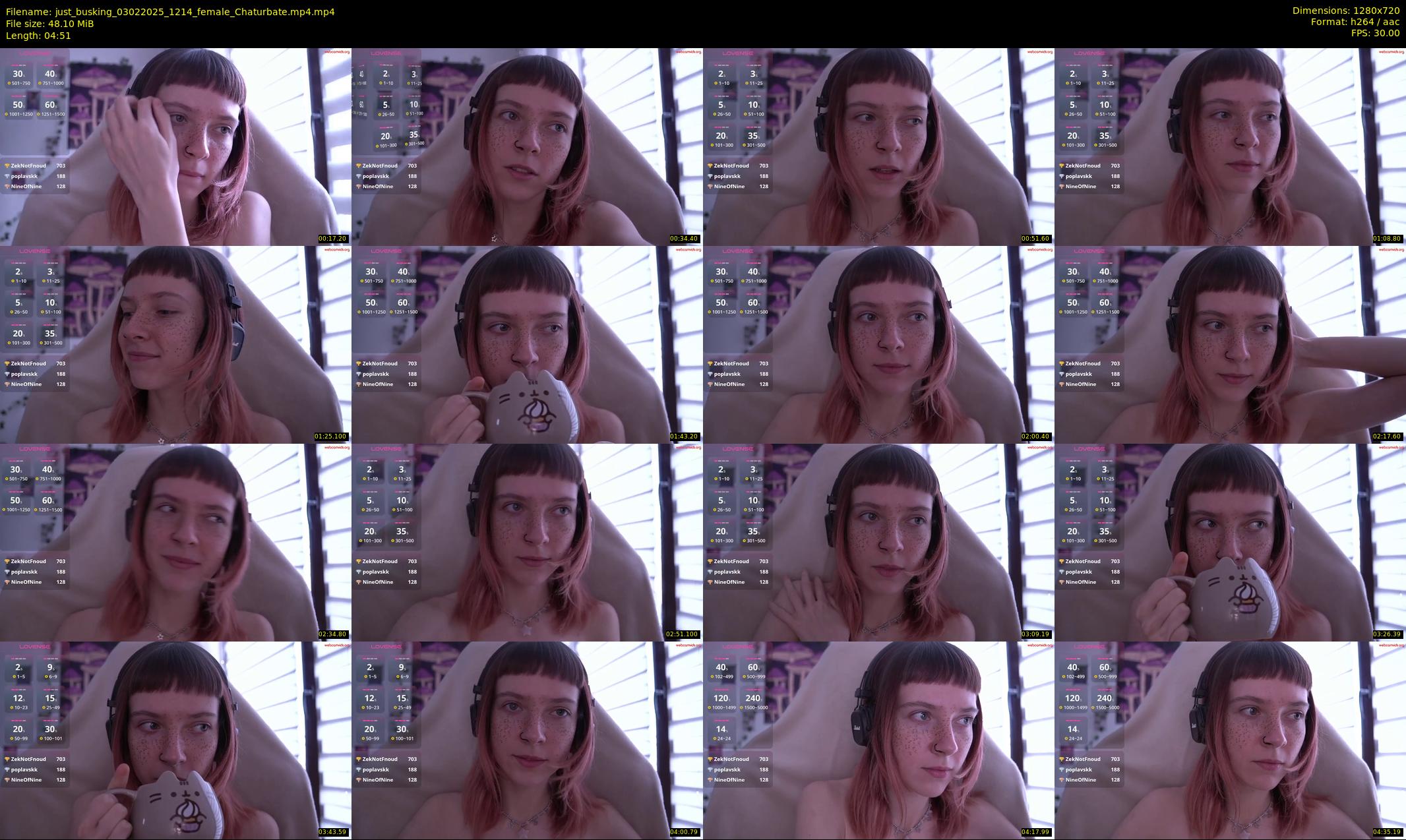 just_busking — 5 minute Chaturbate female cam show recording, 720p, Feb 3, 2025