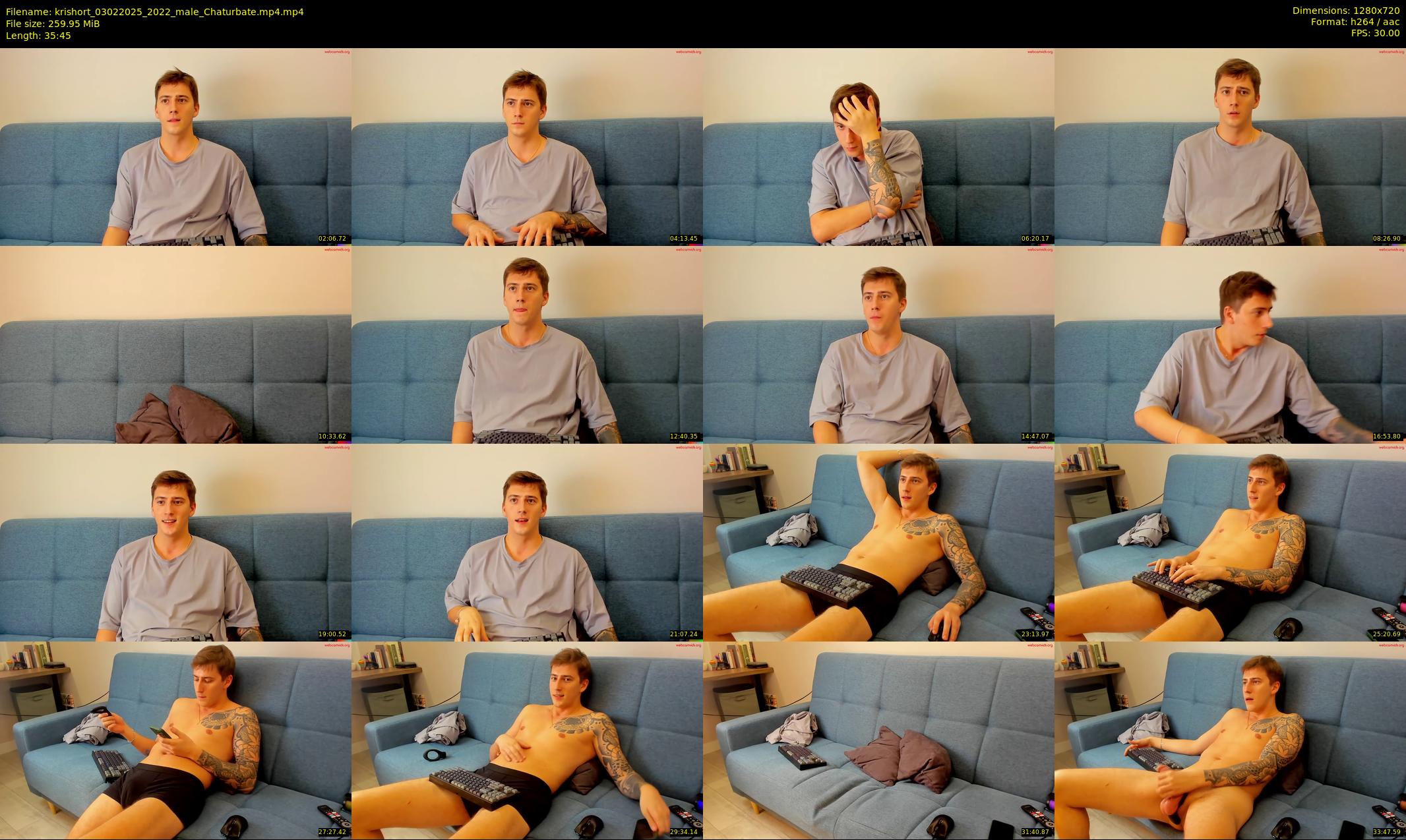 krishort — 36 minute Chaturbate male cam show recording, 720p, Feb 3, 2025