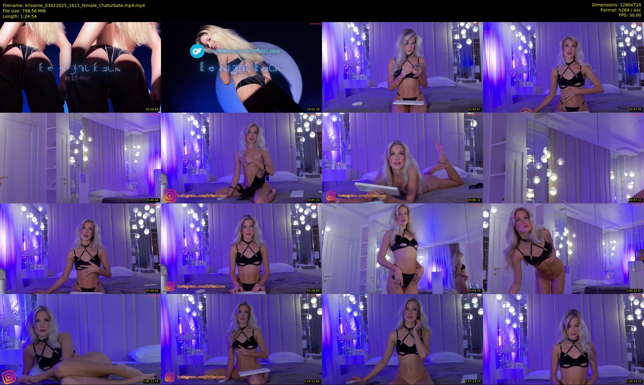 krissone — 85 minute Chaturbate female cam show recording, 720p, Feb 3, 2025