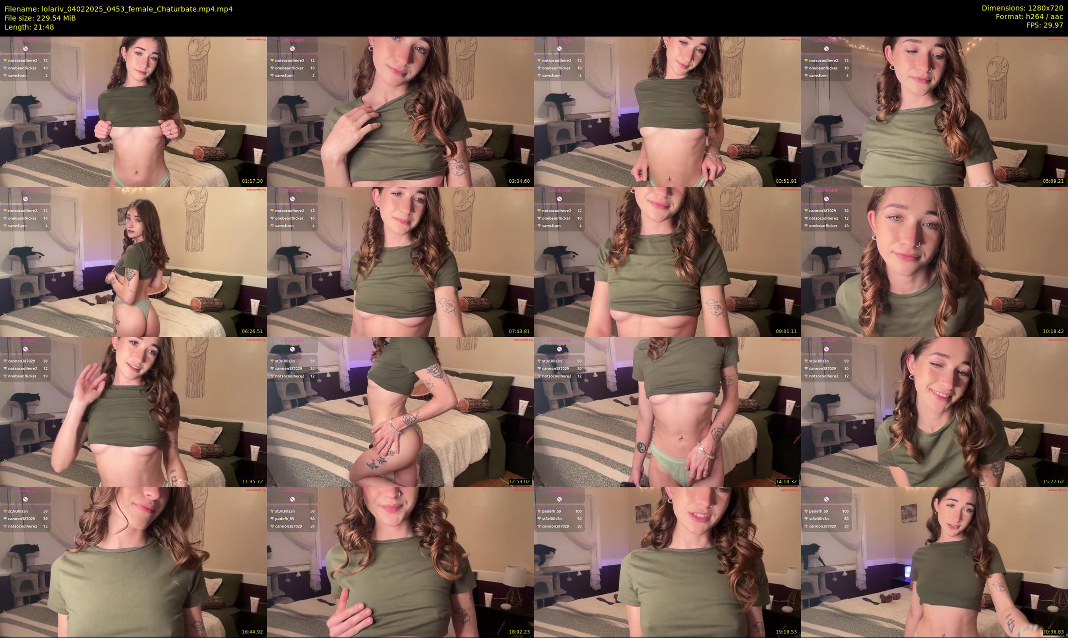 lolariv — 22 minute Chaturbate female cam show recording, 720p, Feb 4, 2025