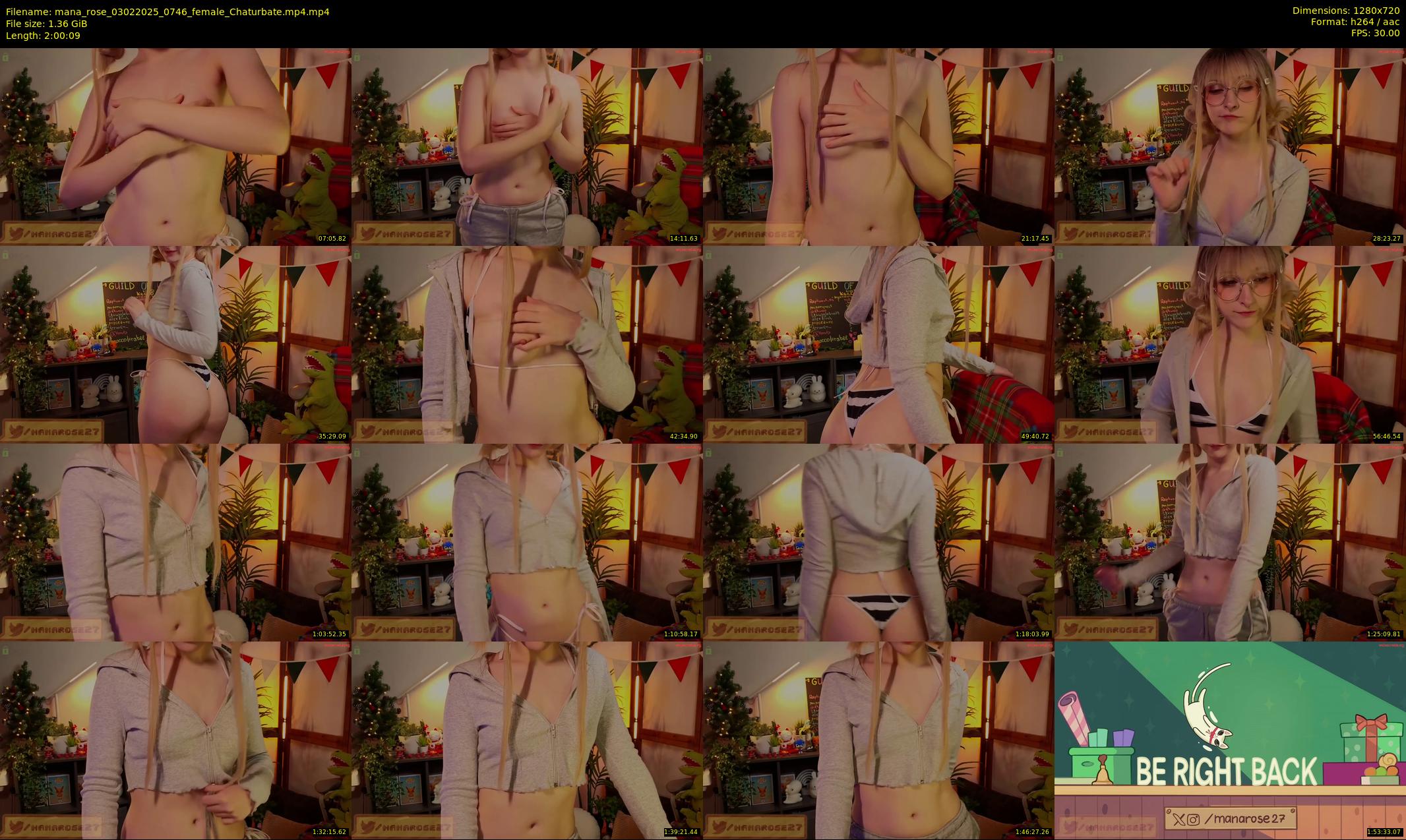 mana_rose — 121 minute Chaturbate female cam show recording, 720p, Feb 3, 2025