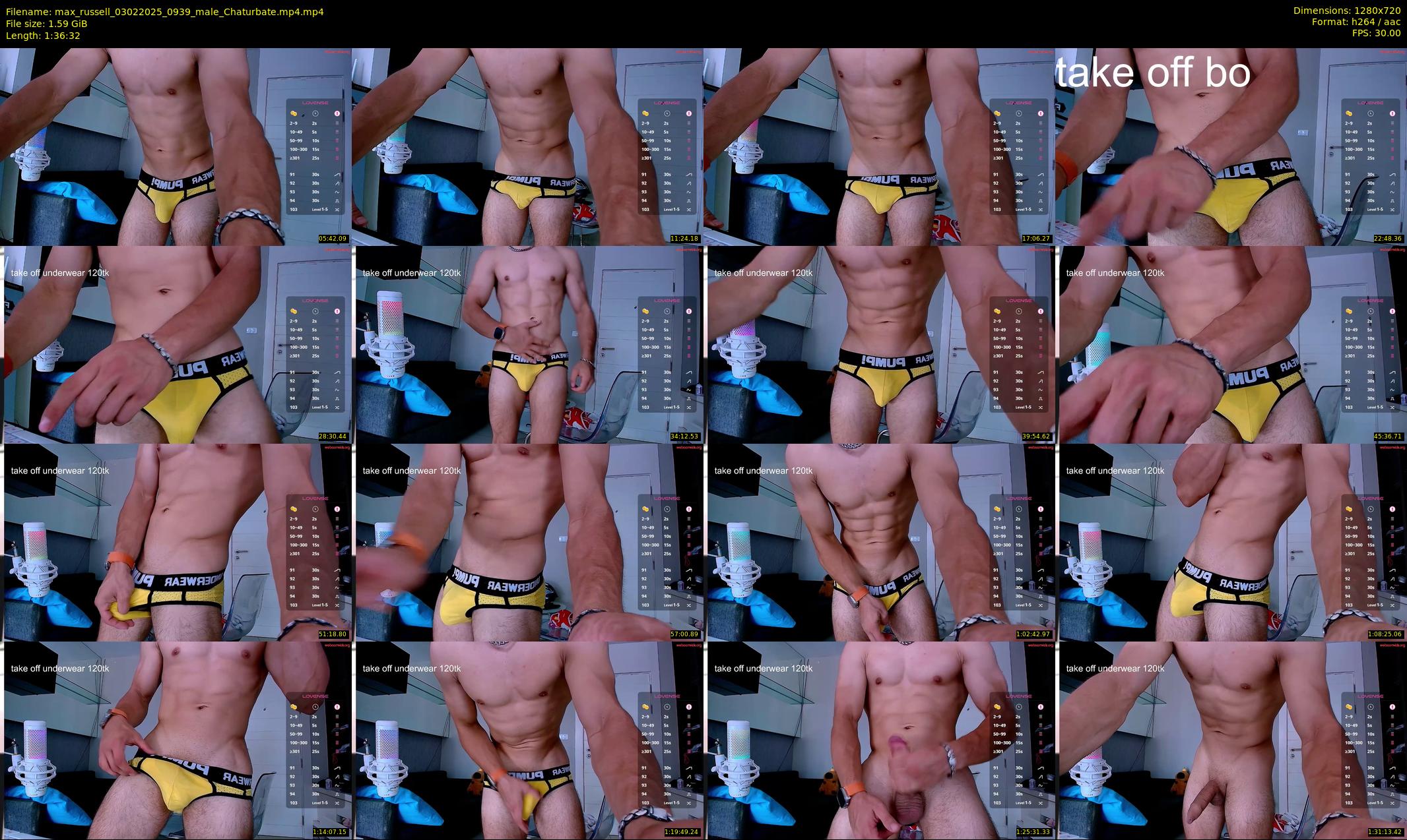 max_russell — 97 minute Chaturbate male cam show recording, 720p, Feb 3, 2025