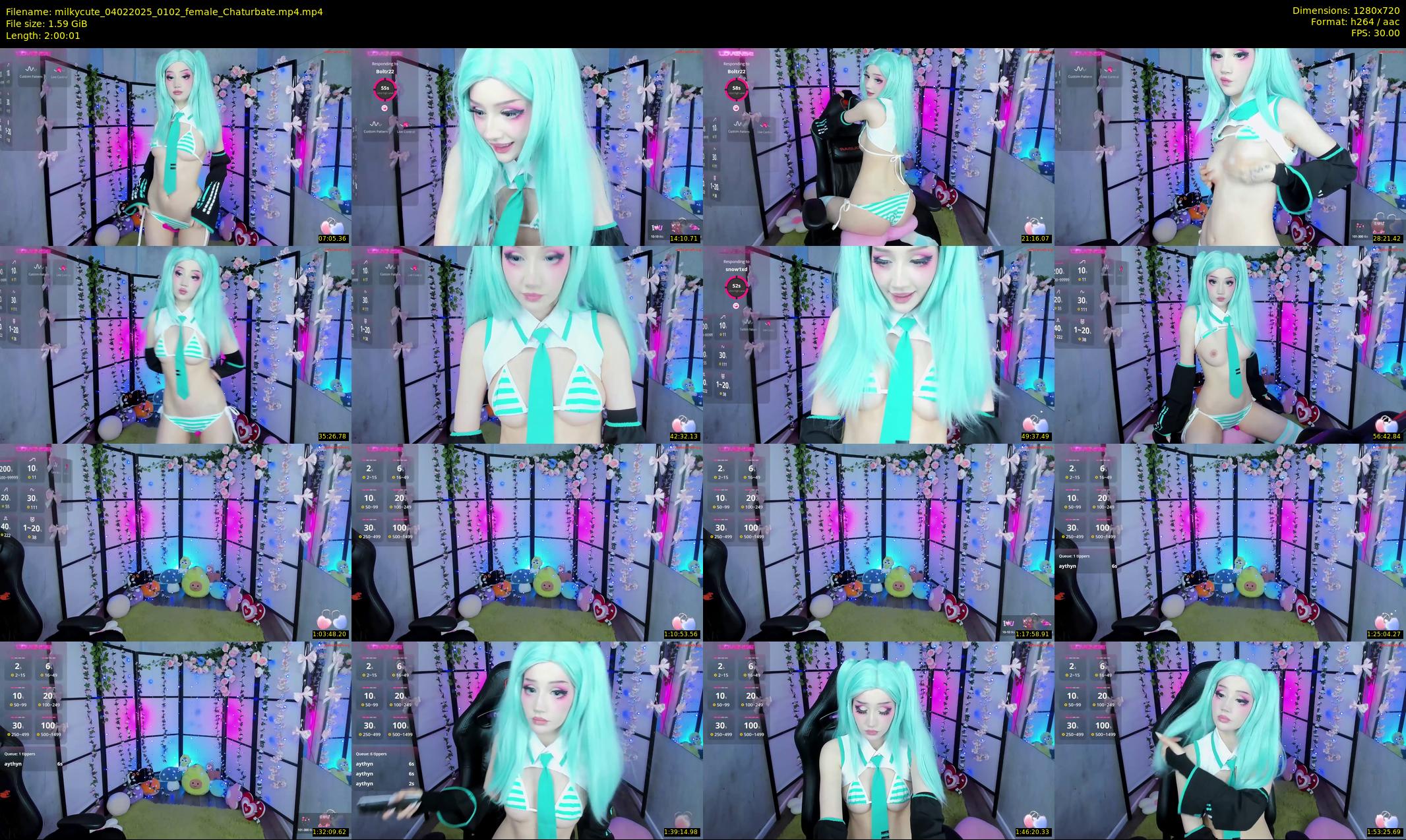 milkycute — 121 minute Chaturbate female cam show recording, 720p, Feb 4, 2025