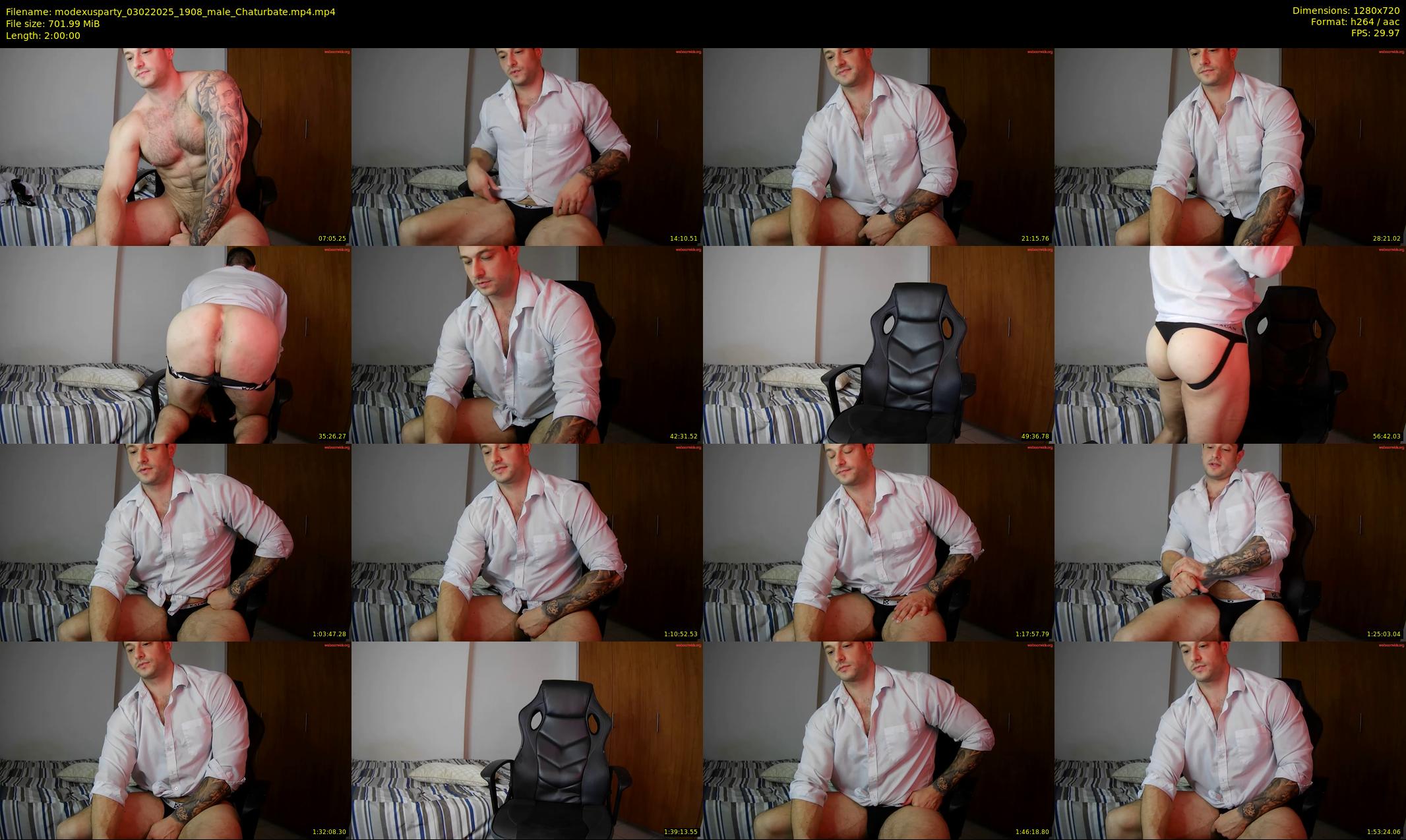 modexusparty — 120 minute Chaturbate male cam show recording, 720p, Feb 3, 2025