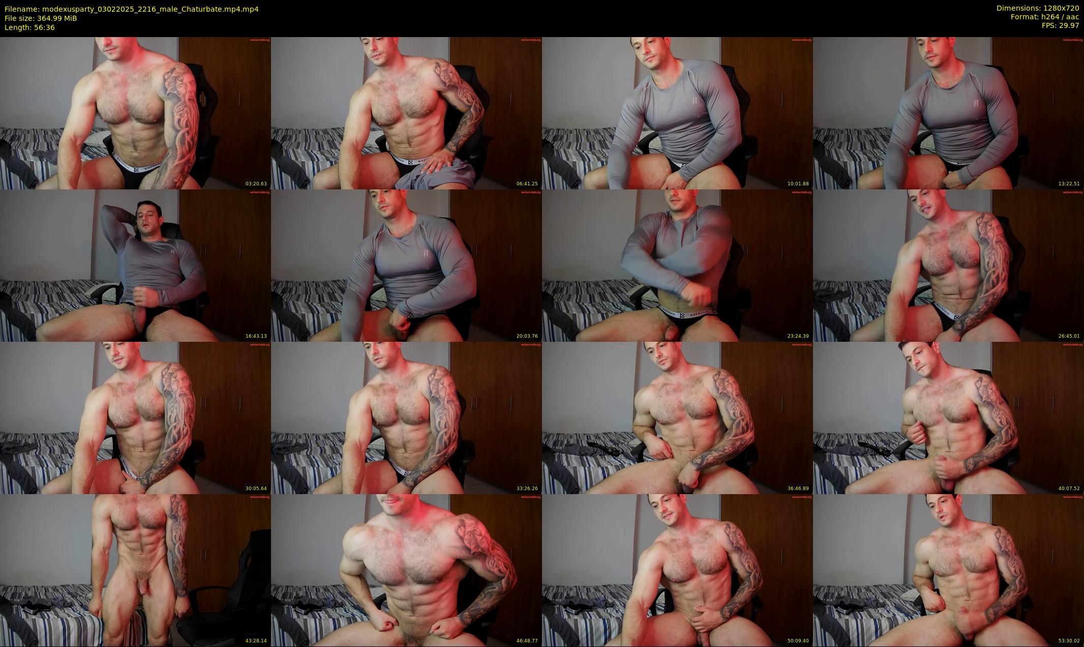 modexusparty — 57 minute Chaturbate male cam show recording, 720p, Feb 3, 2025