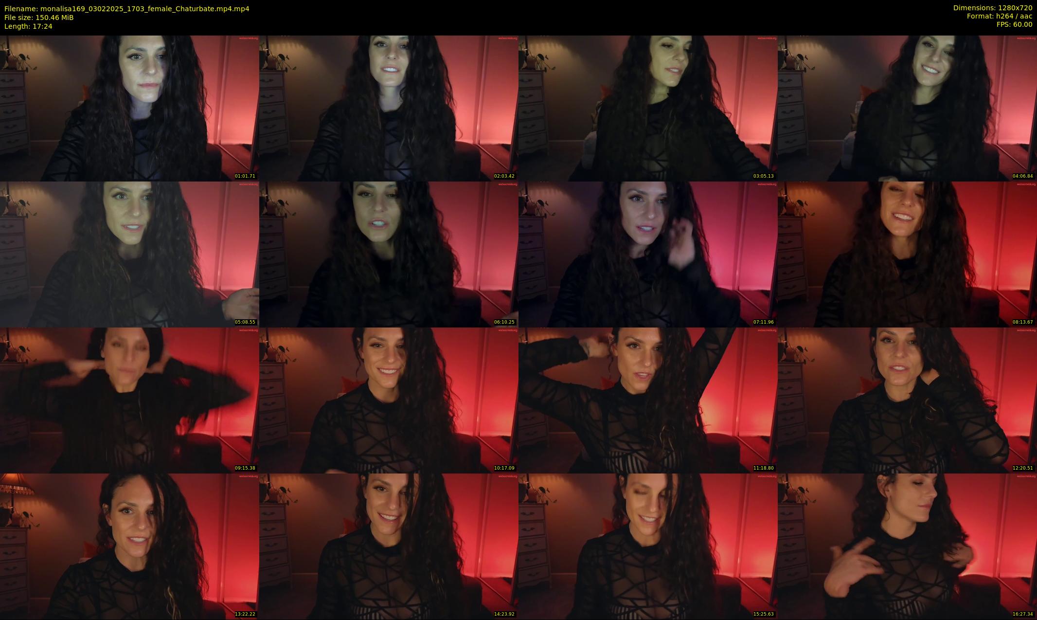 monalisa169 — 18 minute Chaturbate female cam show recording, 720p, Feb 3, 2025