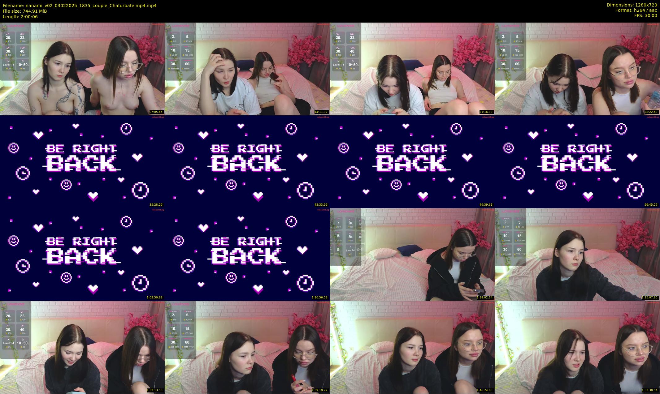 nanami_v02 — 121 minute Chaturbate couple cam show recording, 720p, Feb 3, 2025