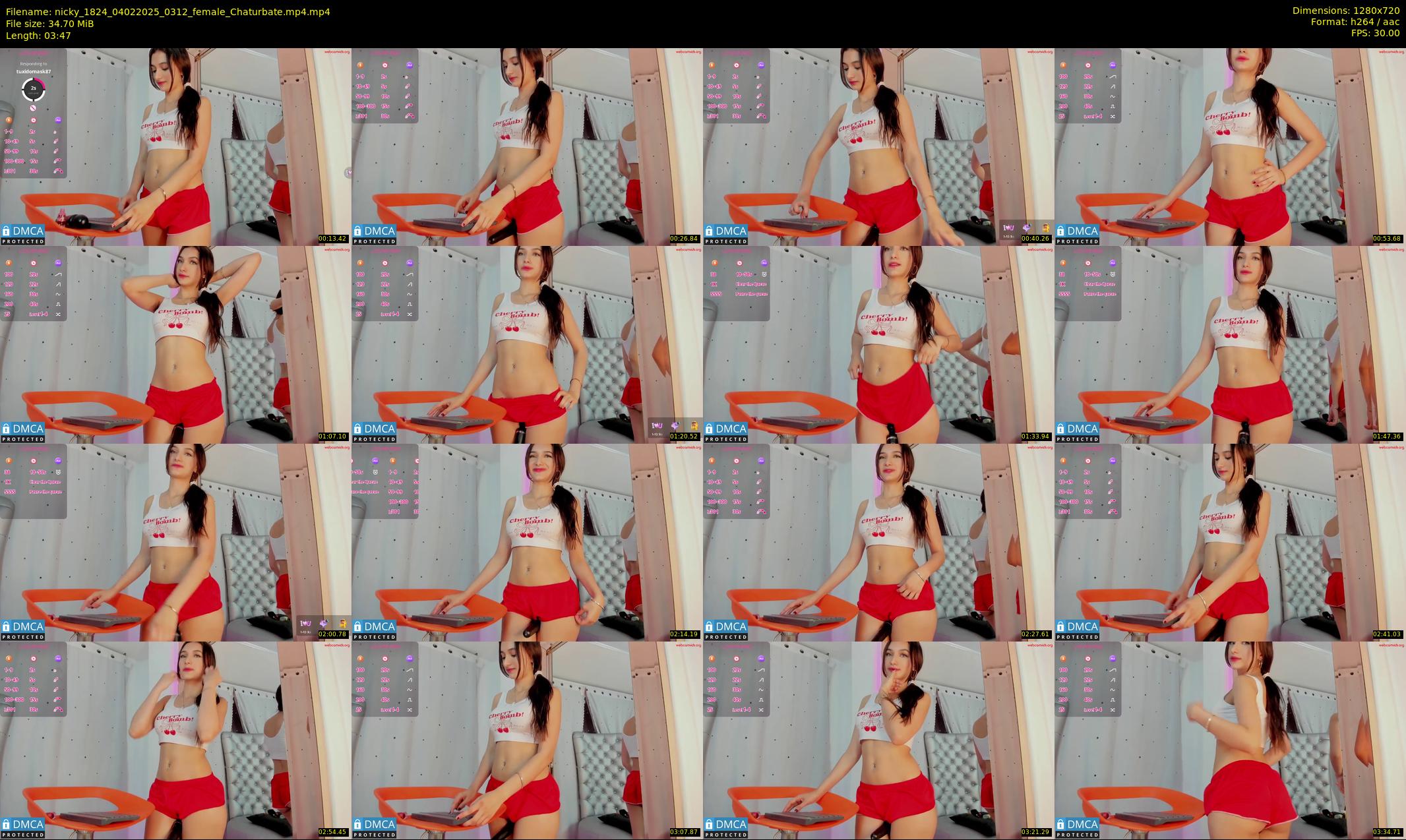 nicky_1824 — 4 minute Chaturbate female cam show recording, 720p, Feb 4, 2025