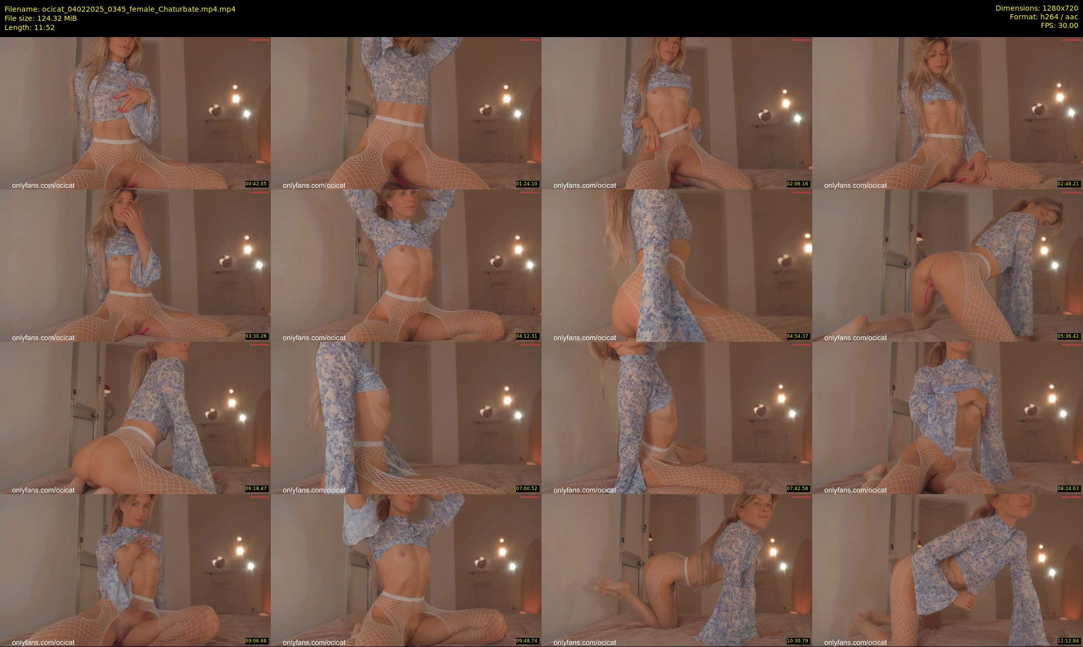 ocicat — 12 minute Chaturbate female cam show recording, 720p, Feb 4, 2025
