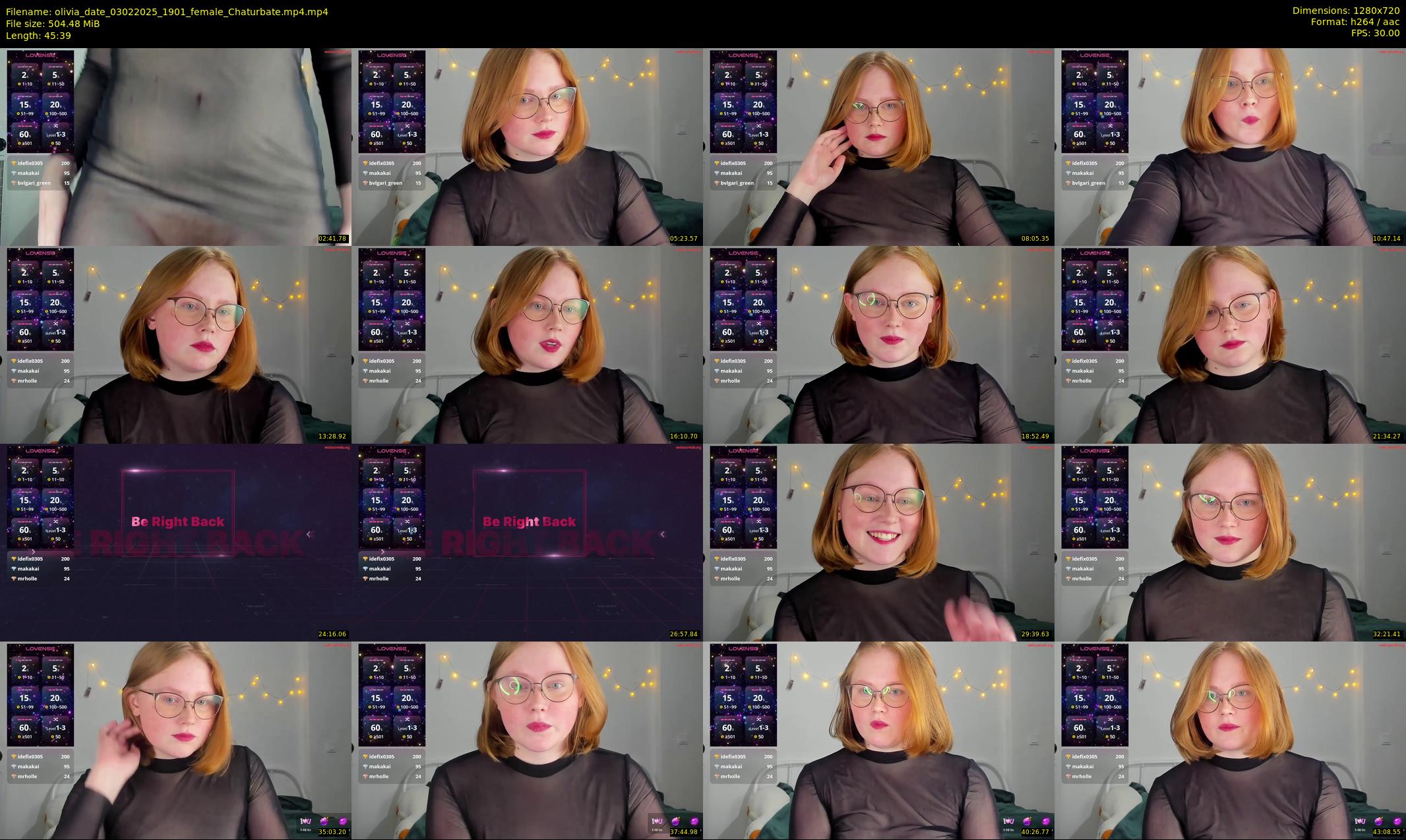 olivia_date — 46 minute Chaturbate female cam show recording, 720p, Feb 3, 2025