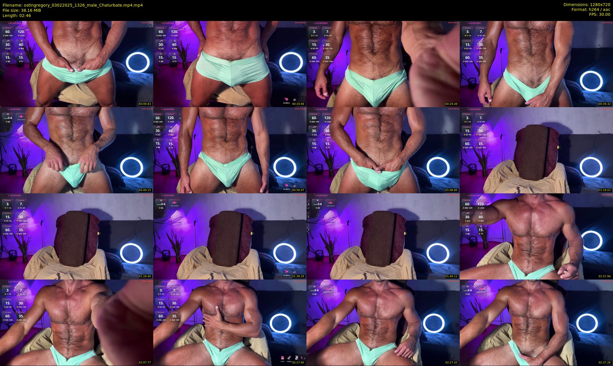 ostingregory — 3 minute Chaturbate male cam show recording, 720p, Feb 3, 2025