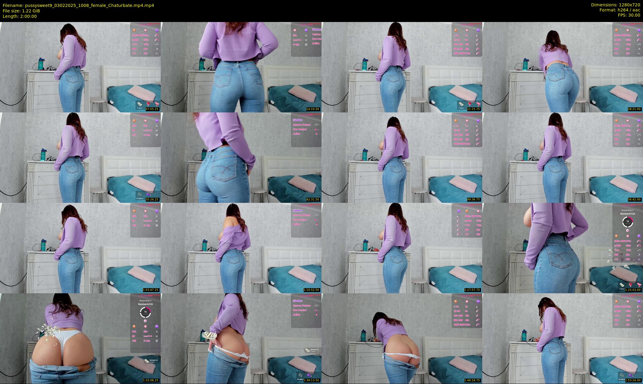 pussysweet9 — 120 minute Chaturbate female cam show recording, 720p, Feb 3, 2025