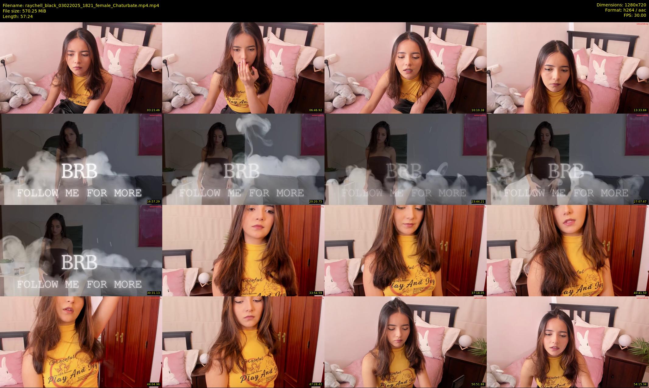 raychell_black — 58 minute Chaturbate female cam show recording, 720p, Feb 3, 2025