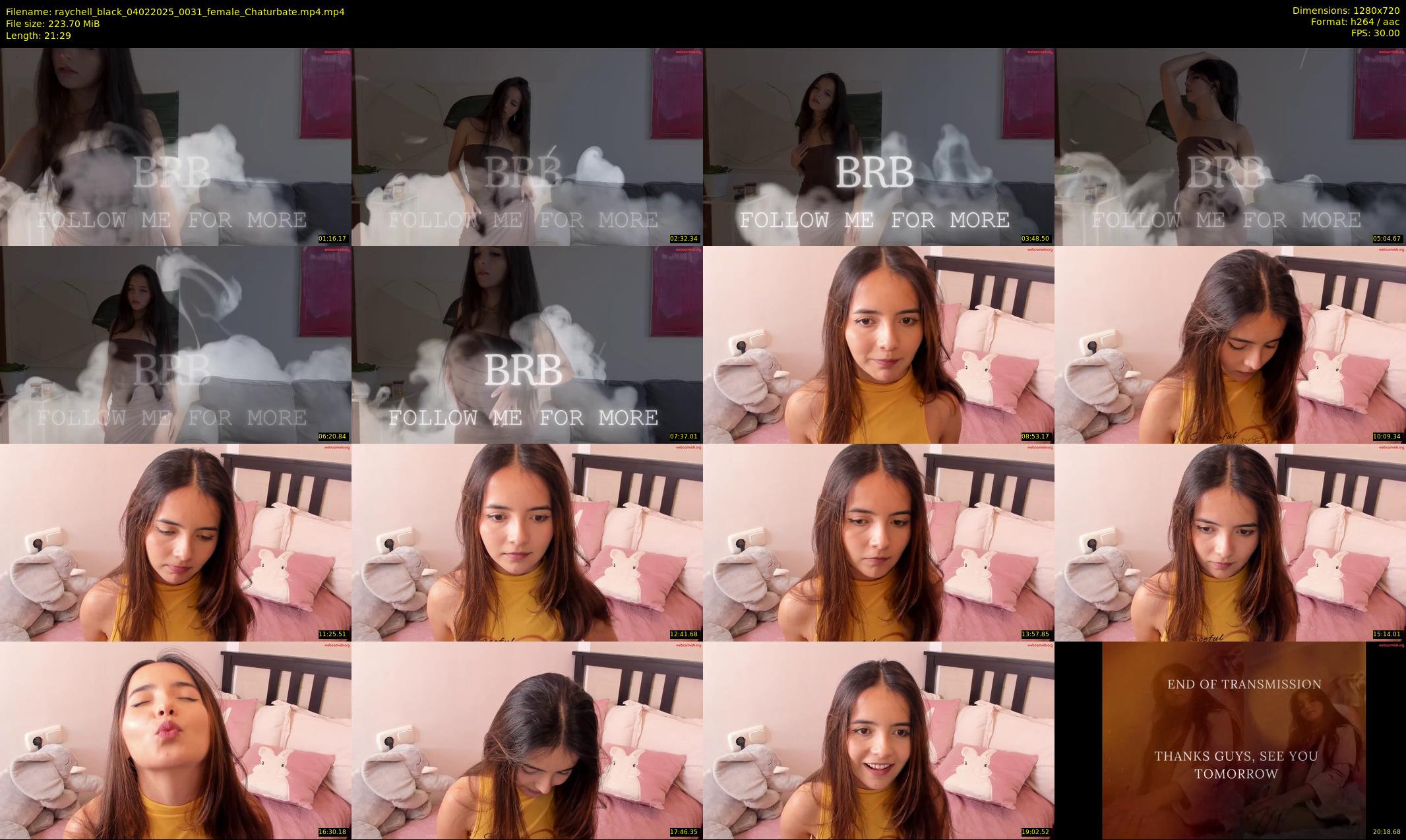 raychell_black — 22 minute Chaturbate female cam show recording, 720p, Feb 4, 2025