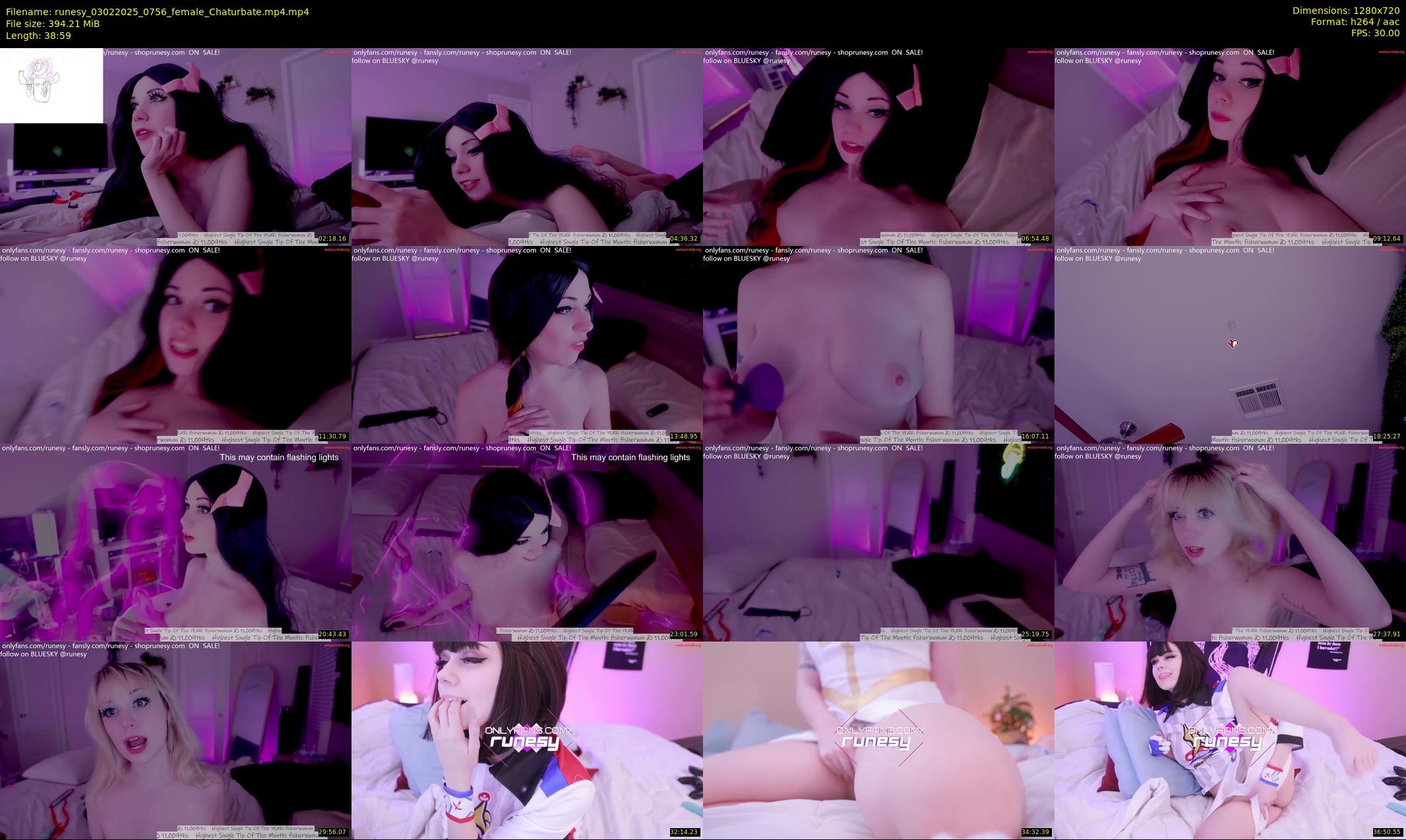 runesy — 39 minute Chaturbate female cam show recording, 720p, Feb 3, 2025