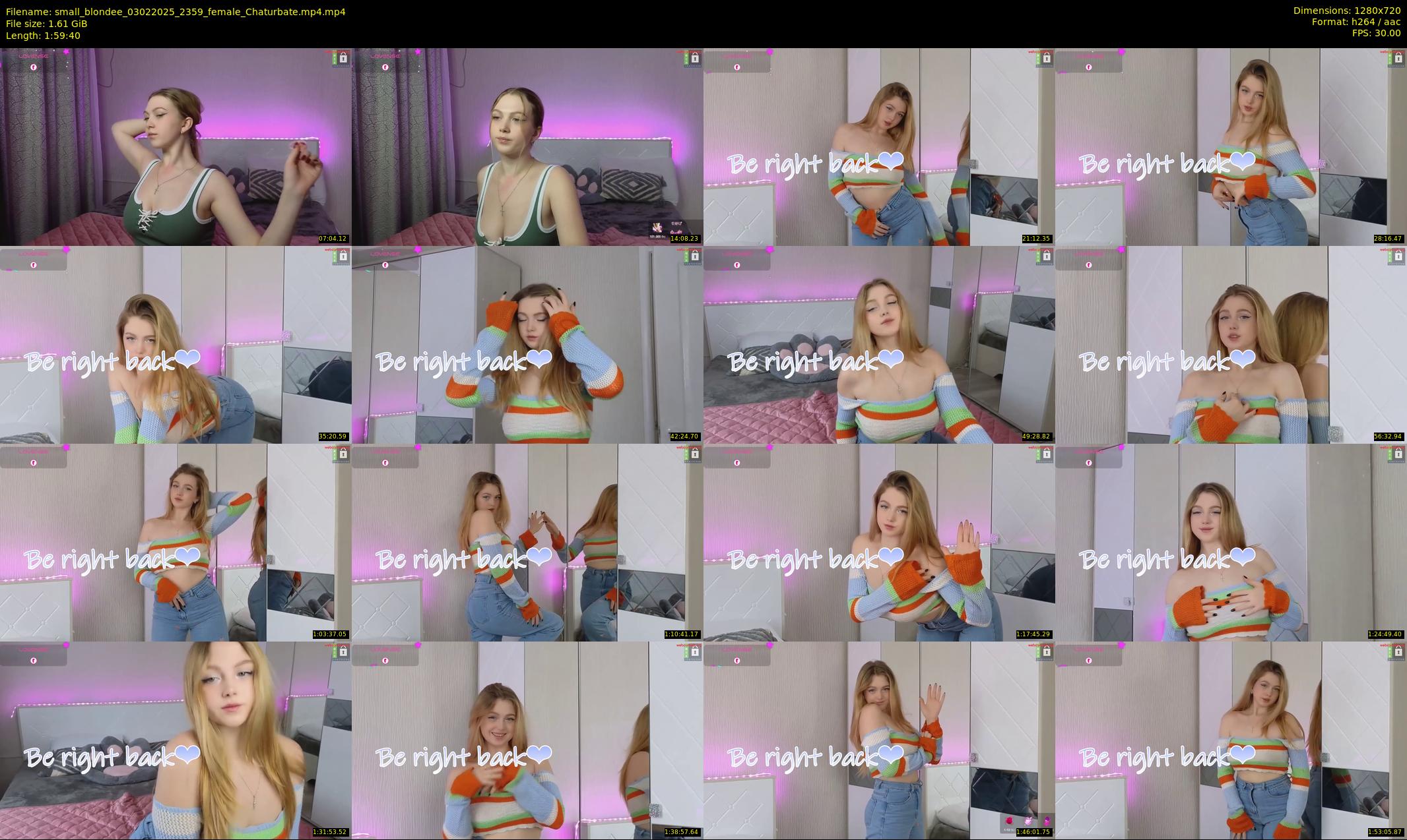 small_blondee — 120 minute Chaturbate female cam show recording, 720p, Feb 3, 2025
