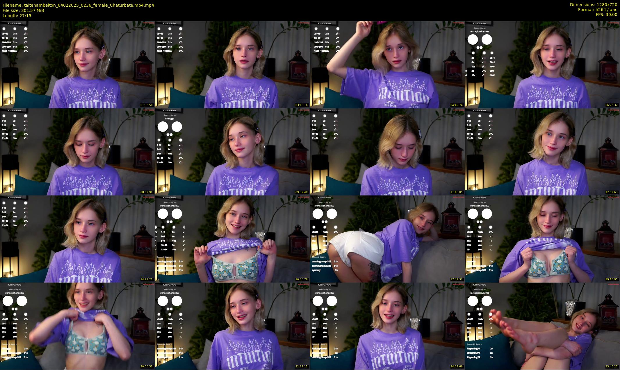 taitehambelton — 28 minute Chaturbate female cam show recording, 720p, Feb 4, 2025