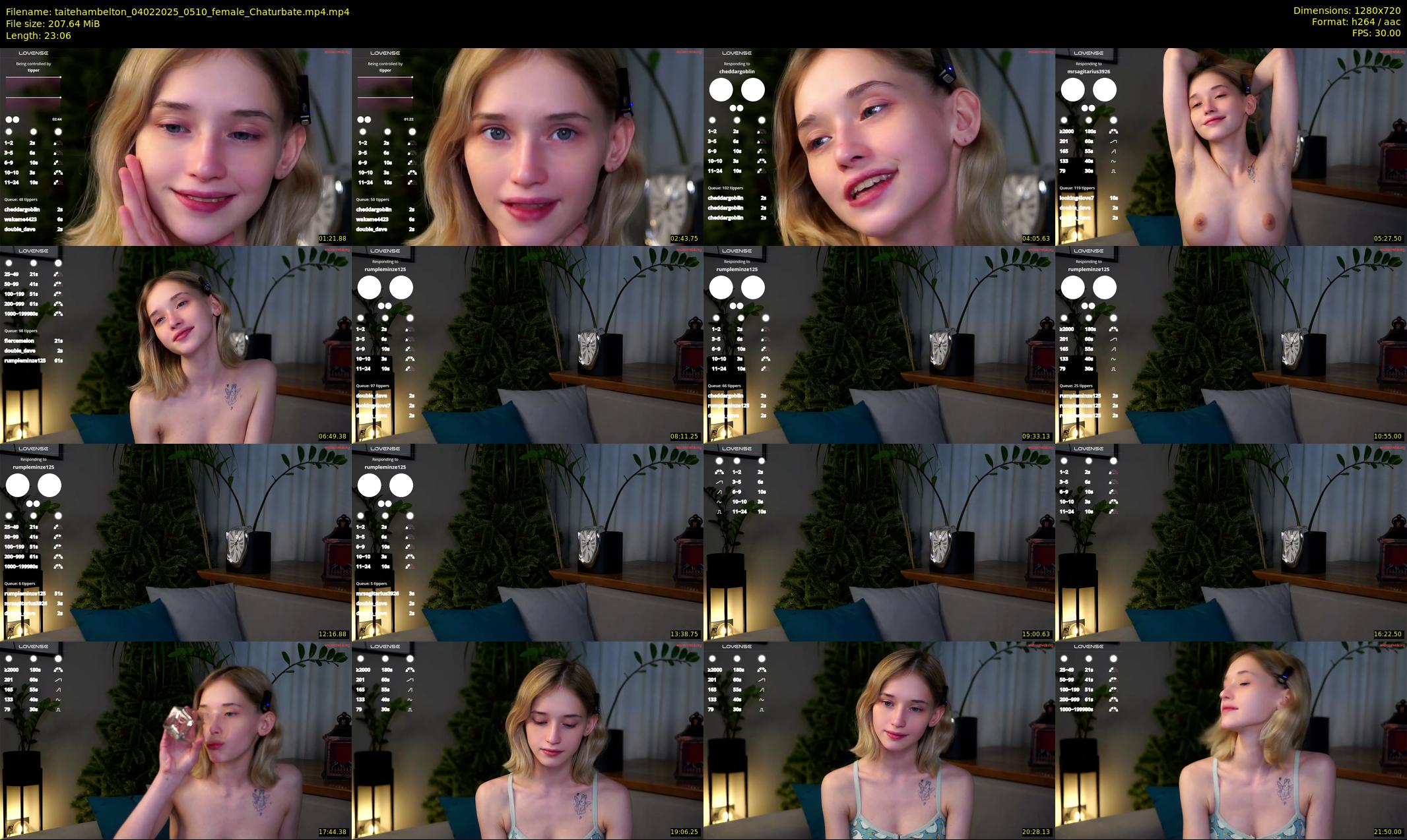 taitehambelton — 24 minute Chaturbate female cam show recording, 720p, Feb 4, 2025