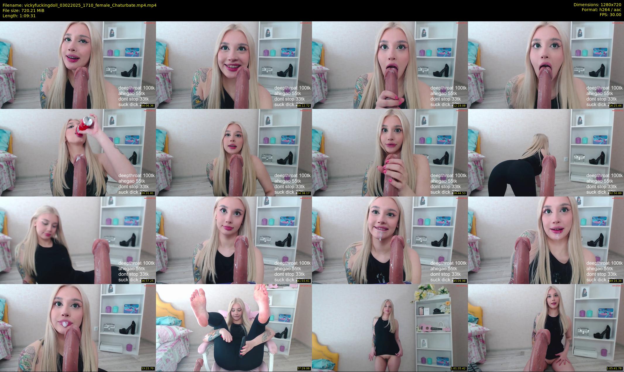 vickyfuckingdoll — 70 minute Chaturbate female cam show recording, 720p, Feb 3, 2025