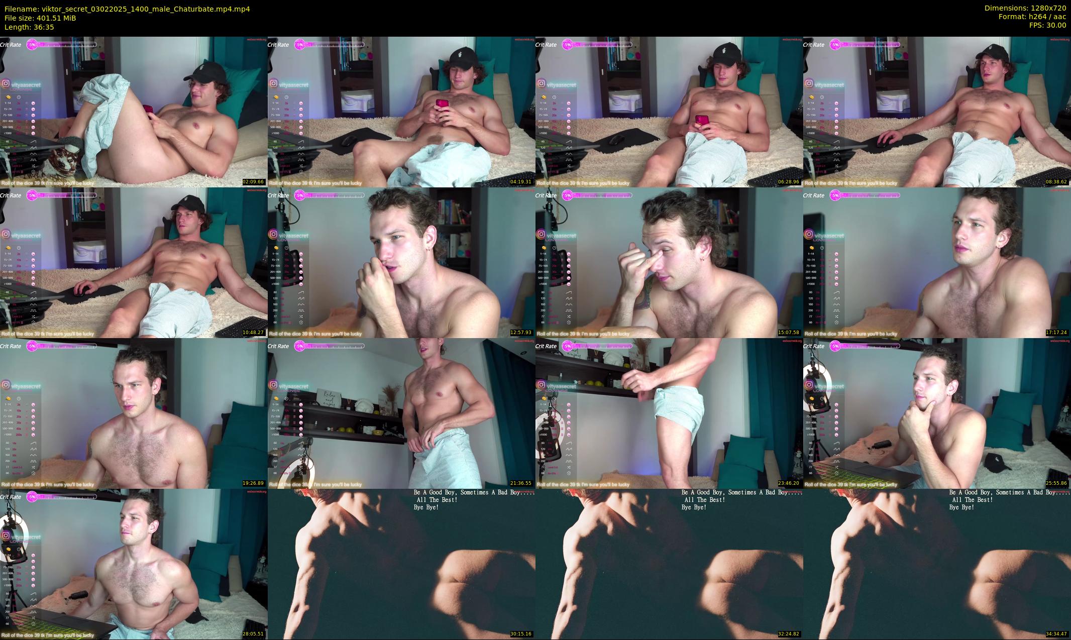 viktor_secret — 37 minute Chaturbate male cam show recording, 720p, Feb 3, 2025