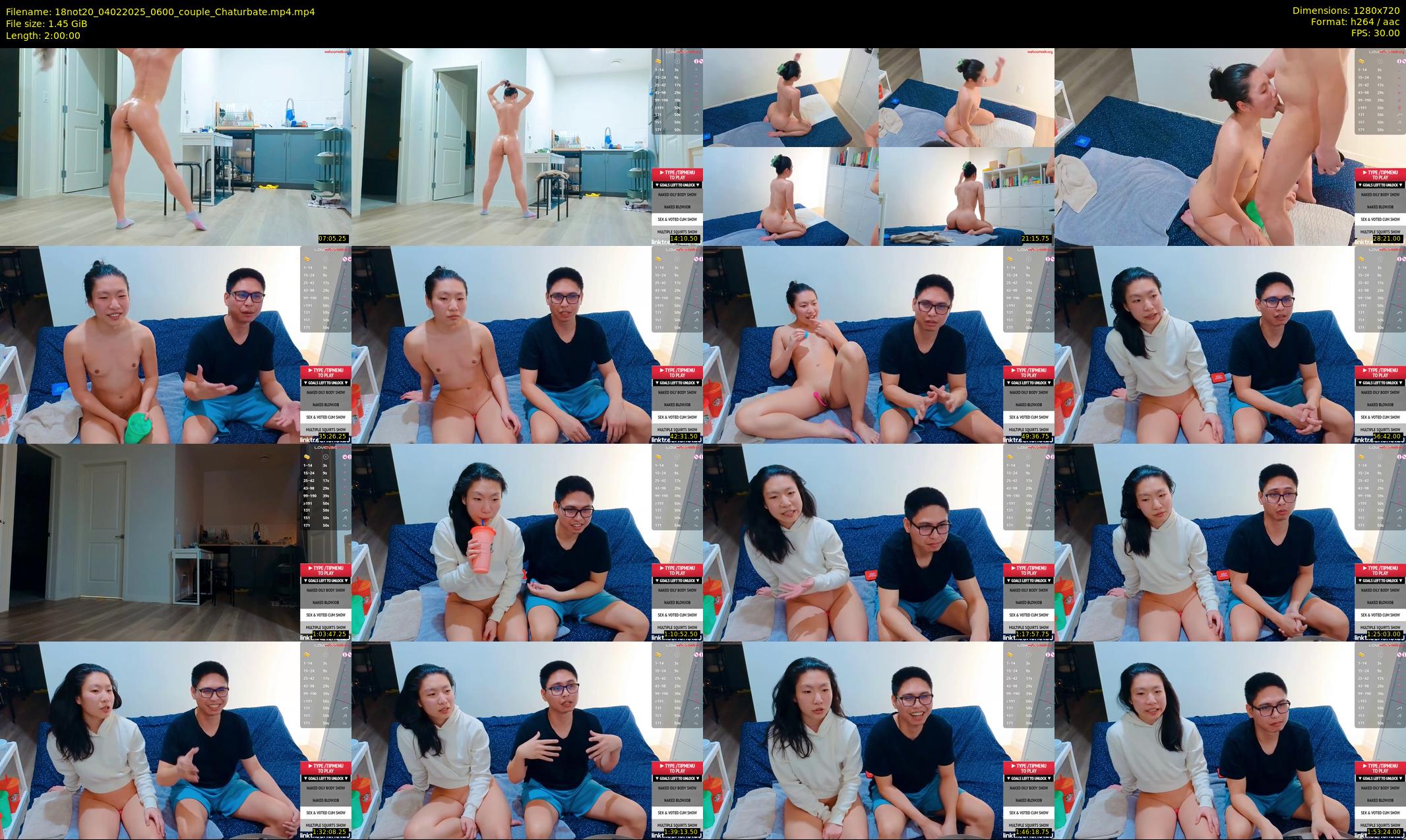 18not20 — 120 minute Chaturbate couple cam show recording, 720p, Feb 4, 2025