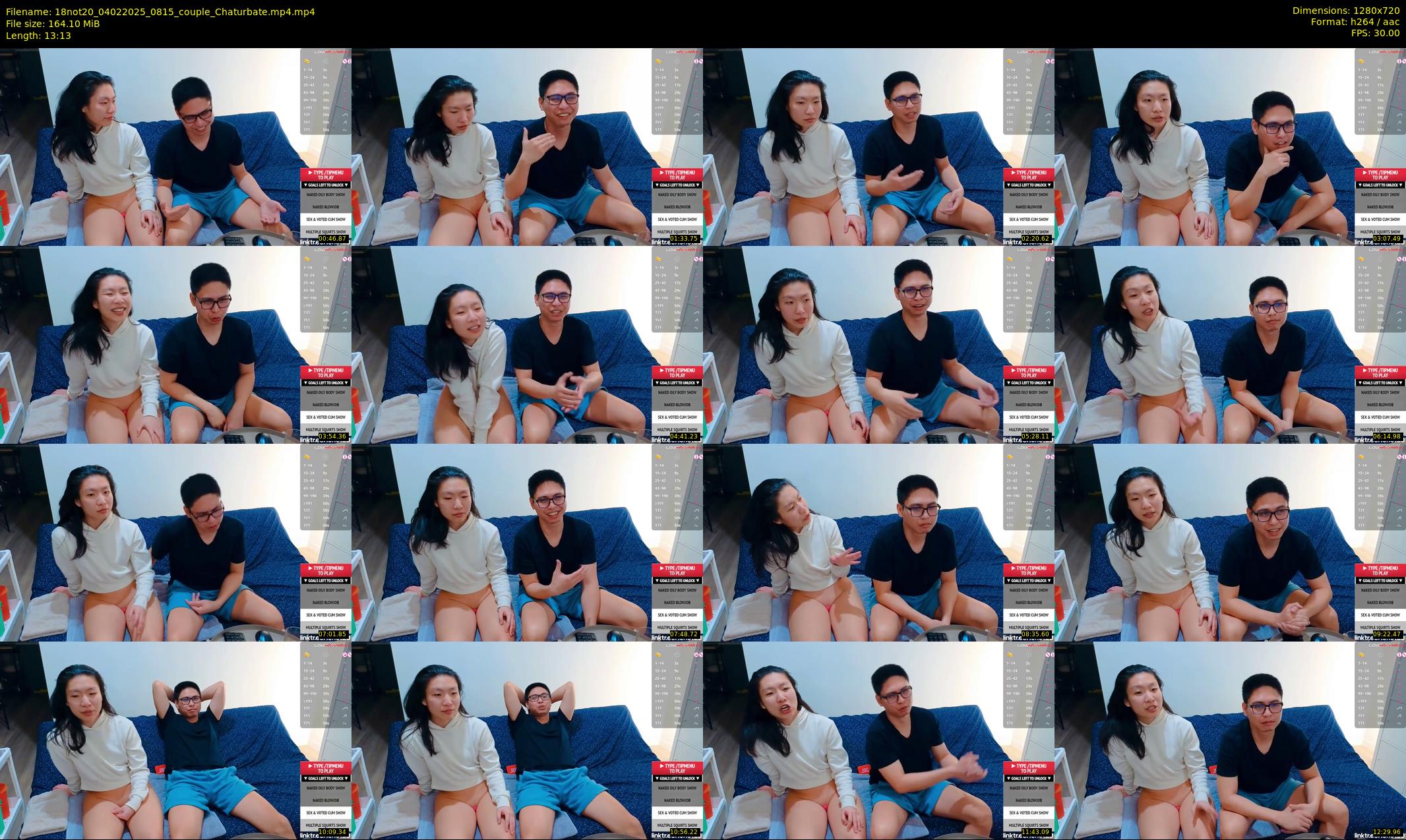 18not20 — 14 minute Chaturbate couple cam show recording, 720p, Feb 4, 2025