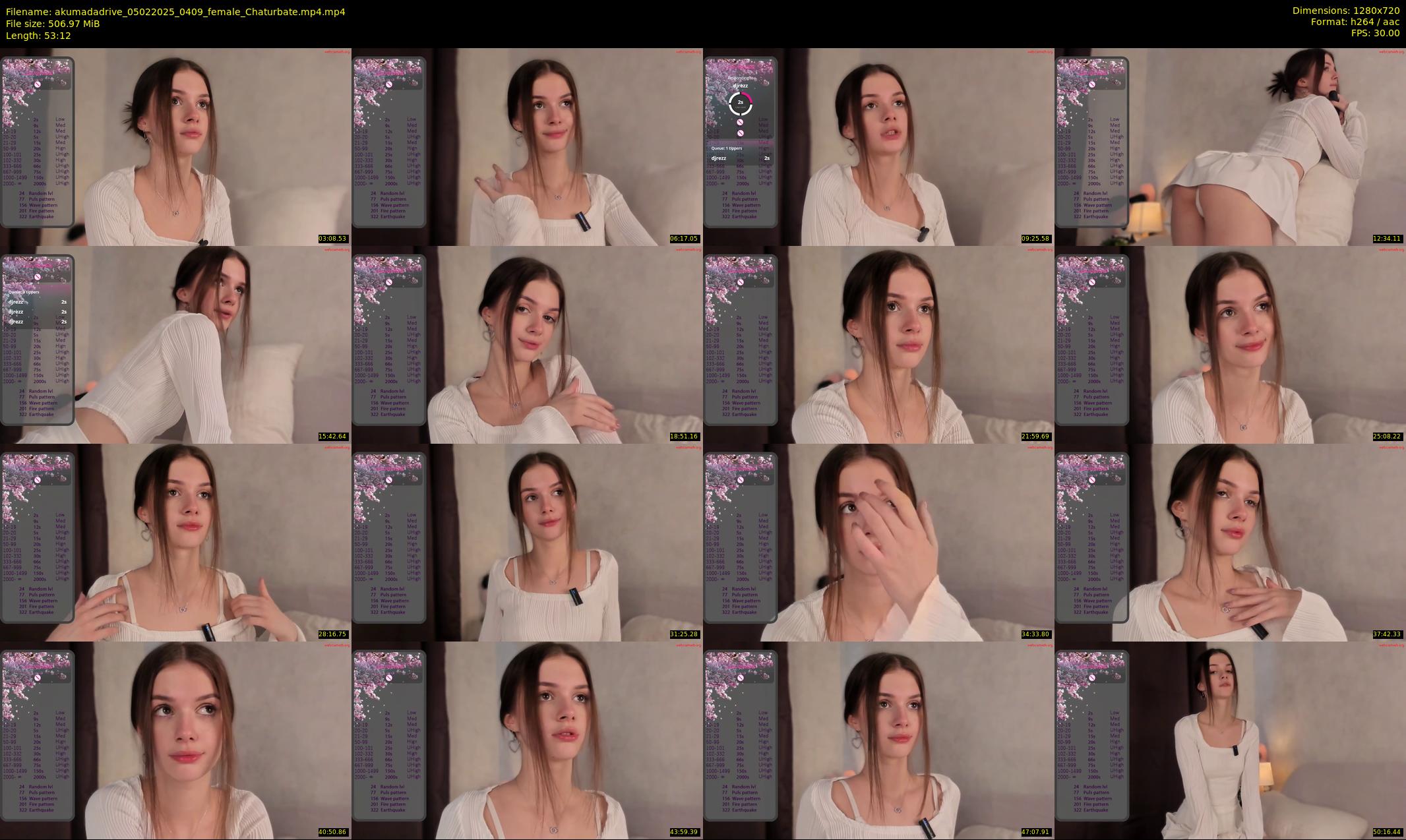 akumadadrive — 54 minute Chaturbate female cam show recording, 720p, Feb 5, 2025