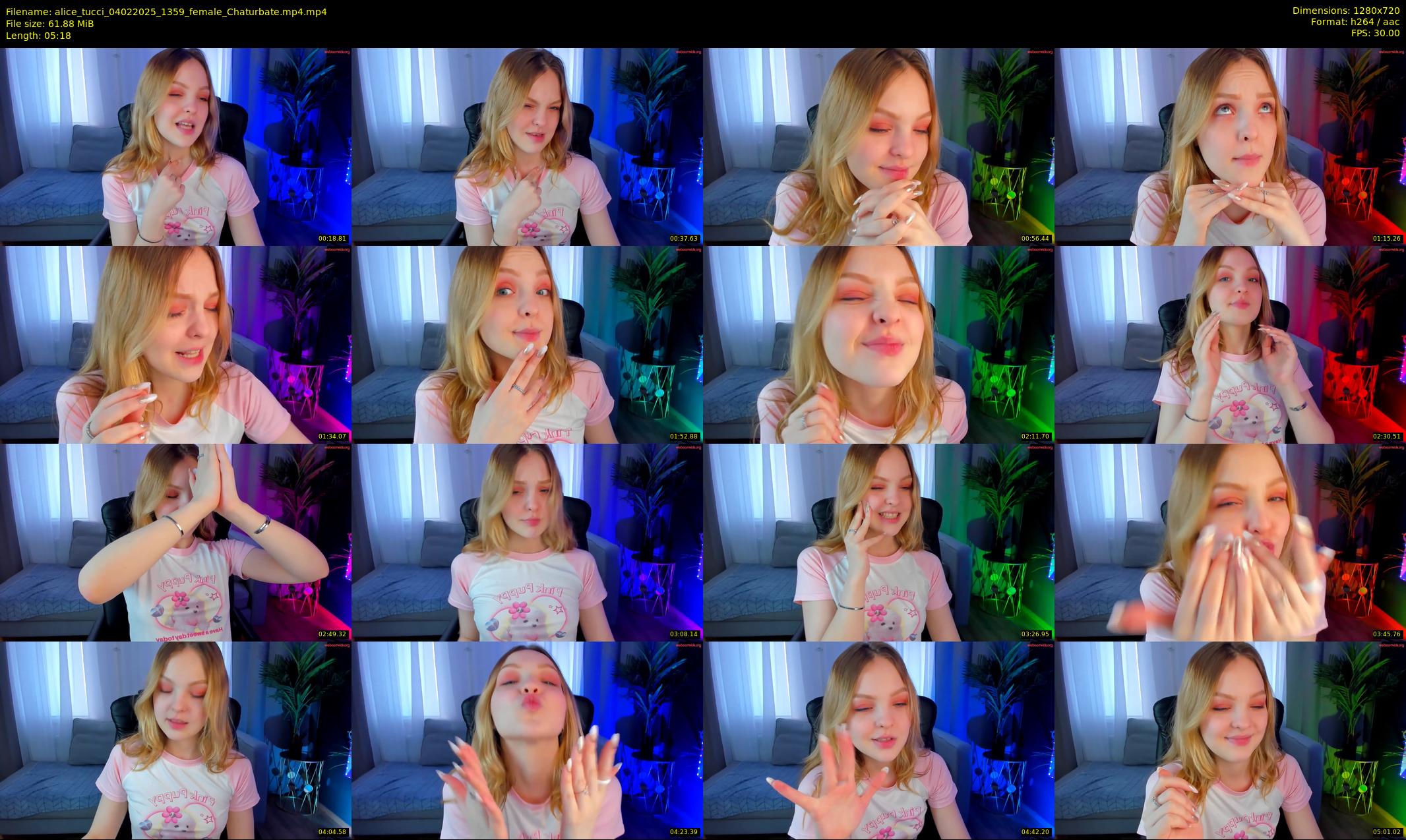 alice_tucci — 6 minute Chaturbate female cam show recording, 720p, Feb 4, 2025