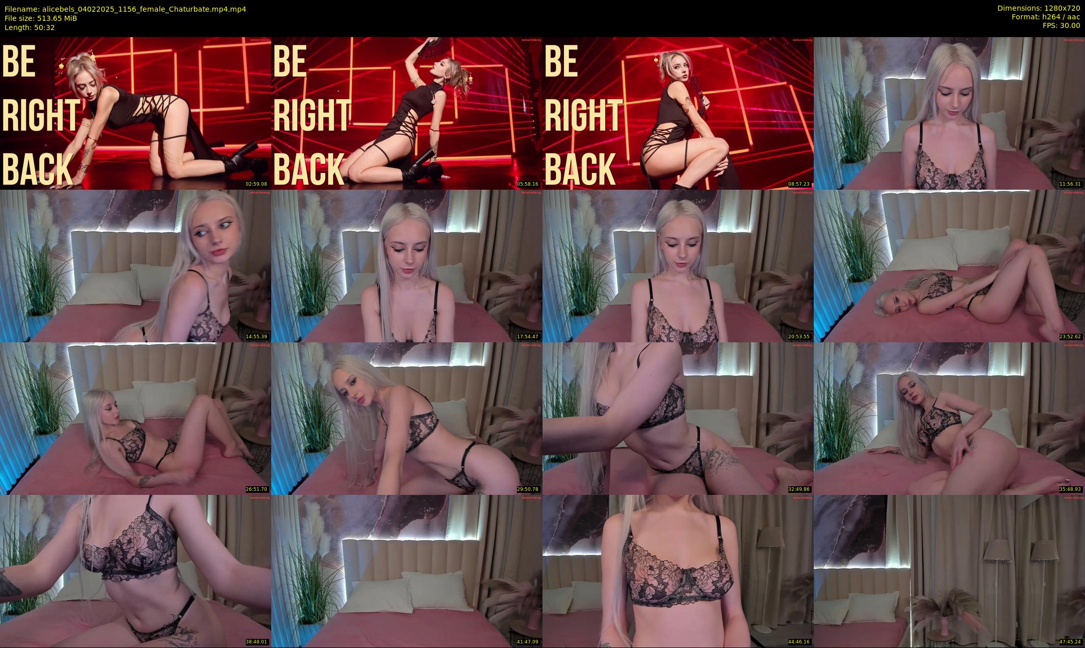 alicebels — 51 minute Chaturbate female cam show recording, 720p, Feb 4, 2025