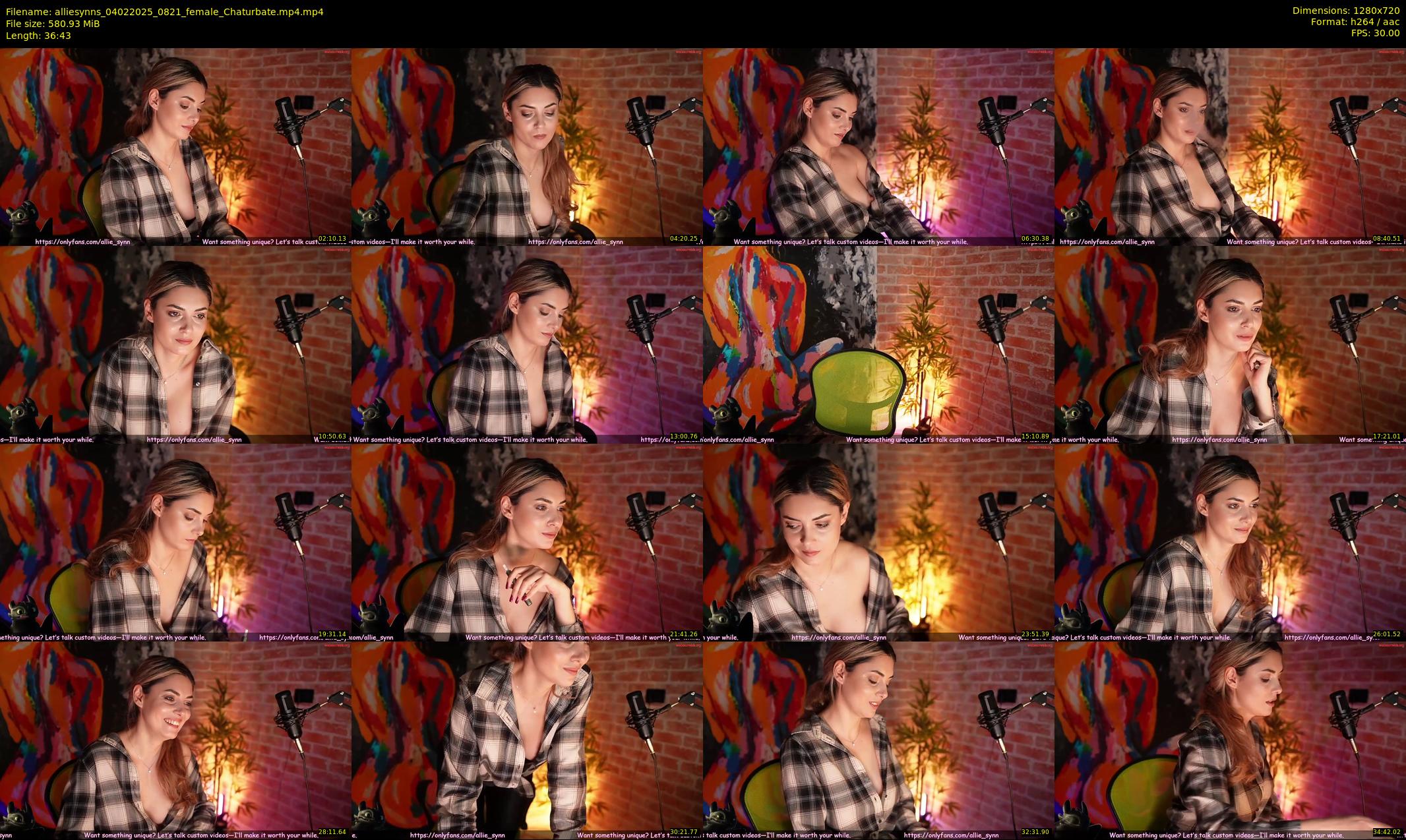 alliesynns — 37 minute Chaturbate female cam show recording, 720p, Feb 4, 2025