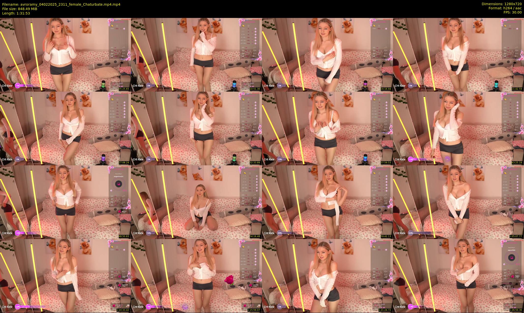 avroramy — 92 minute Chaturbate female cam show recording, 720p, Feb 4, 2025
