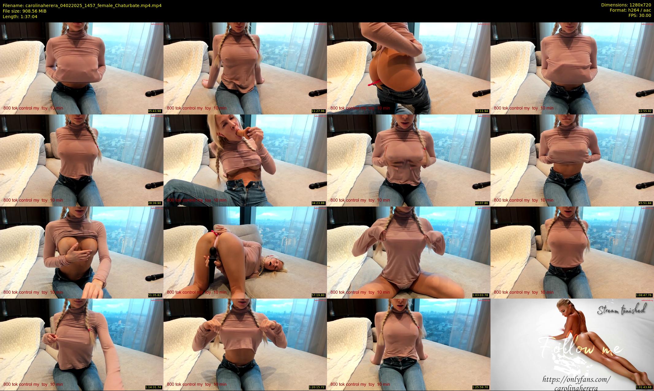 carolinaherera — 98 minute Chaturbate female cam show recording, 720p, Feb 4, 2025