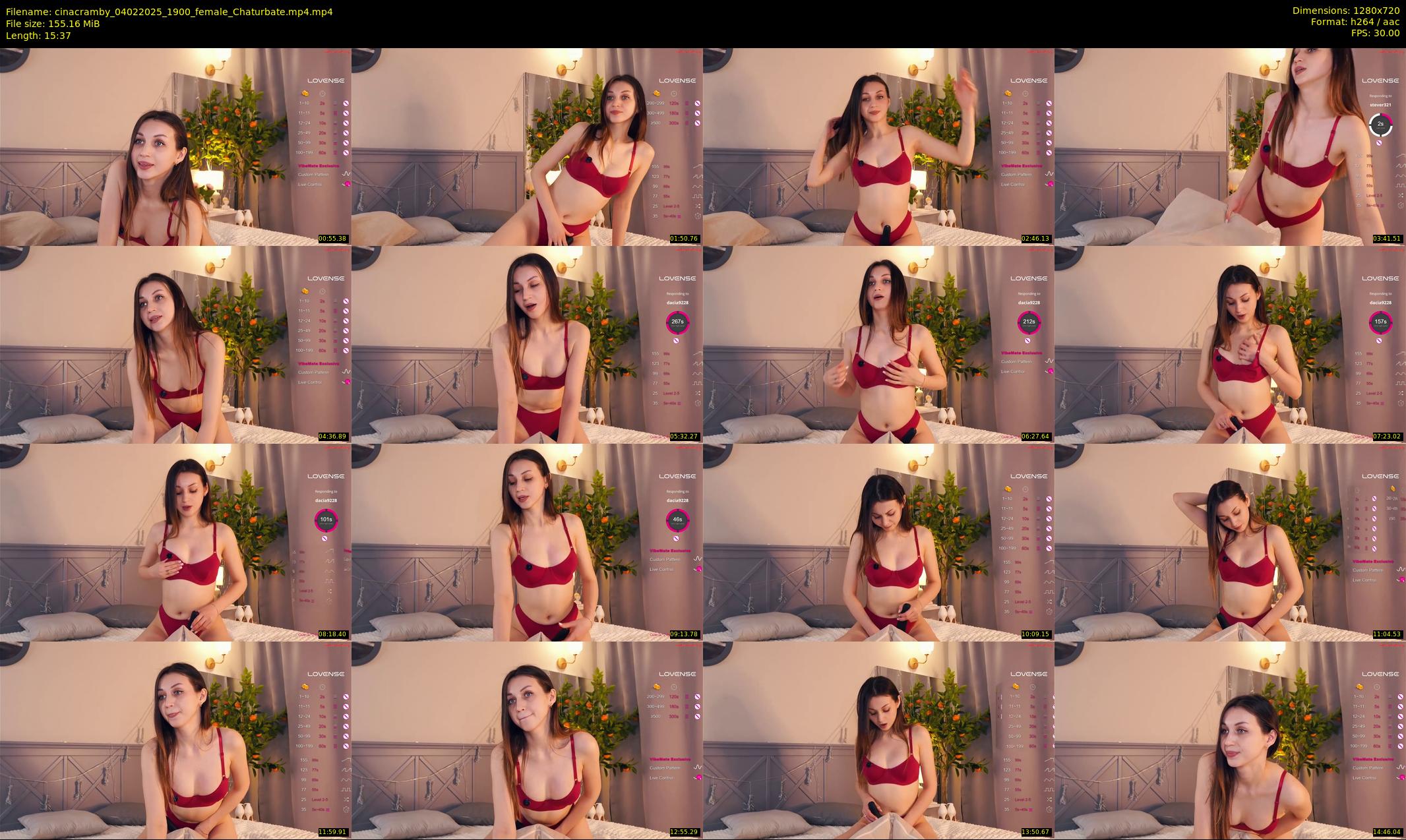 cinacramby — 16 minute Chaturbate female cam show recording, 720p, Feb 4, 2025