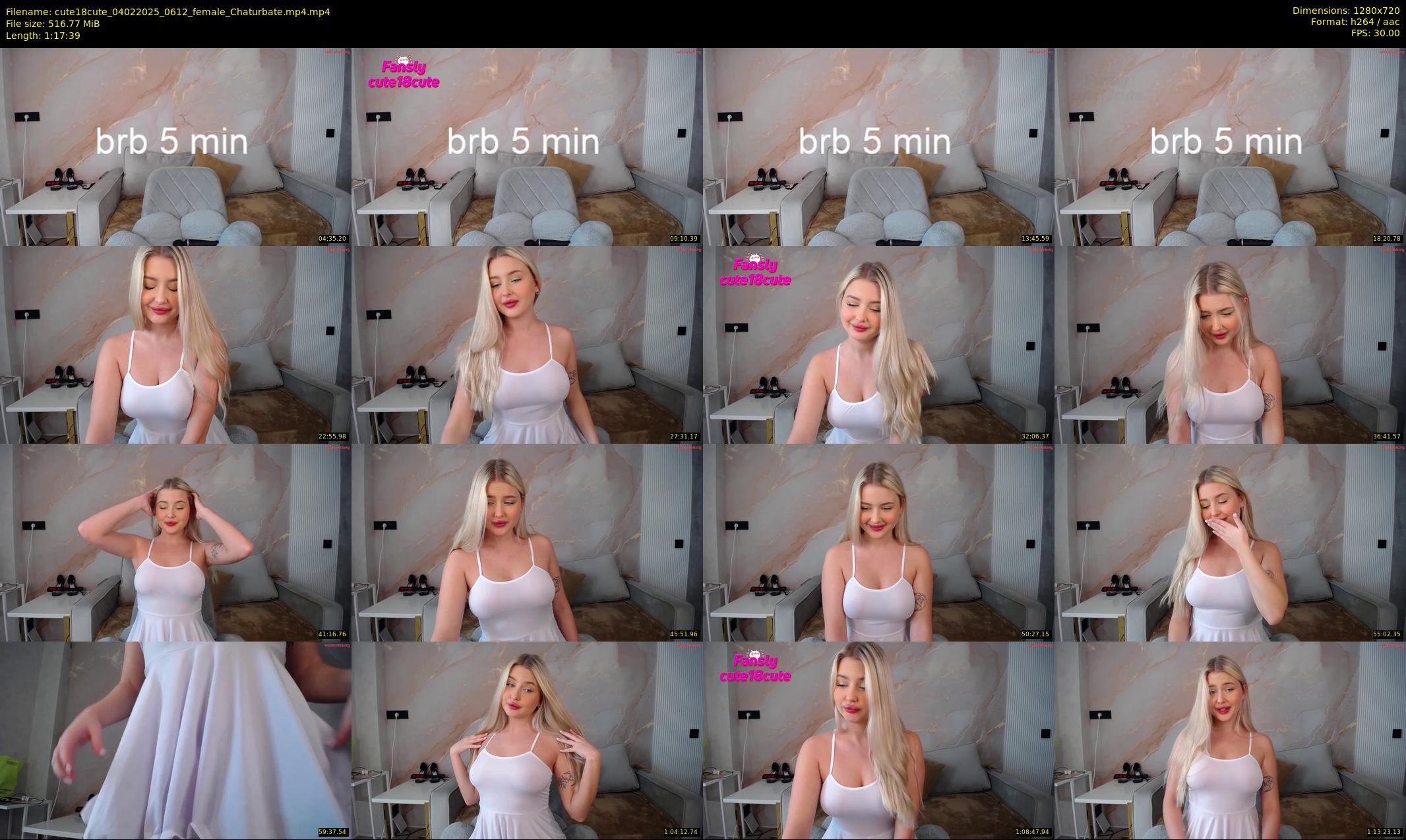 cute18cute — 78 minute Chaturbate female cam show recording, 720p, Feb 4, 2025