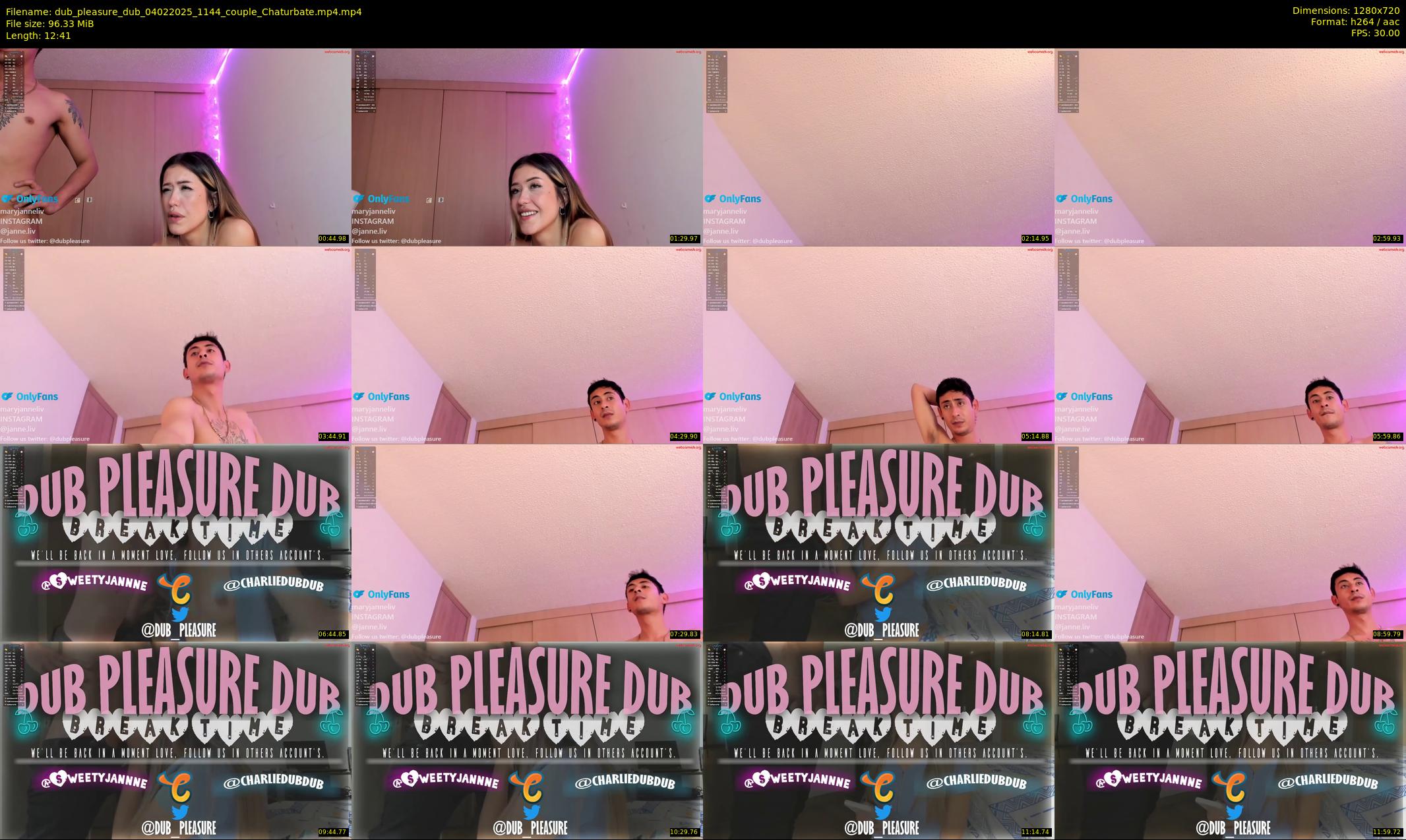 dub_pleasure_dub — 13 minute Chaturbate couple cam show recording, 720p, Feb 4, 2025