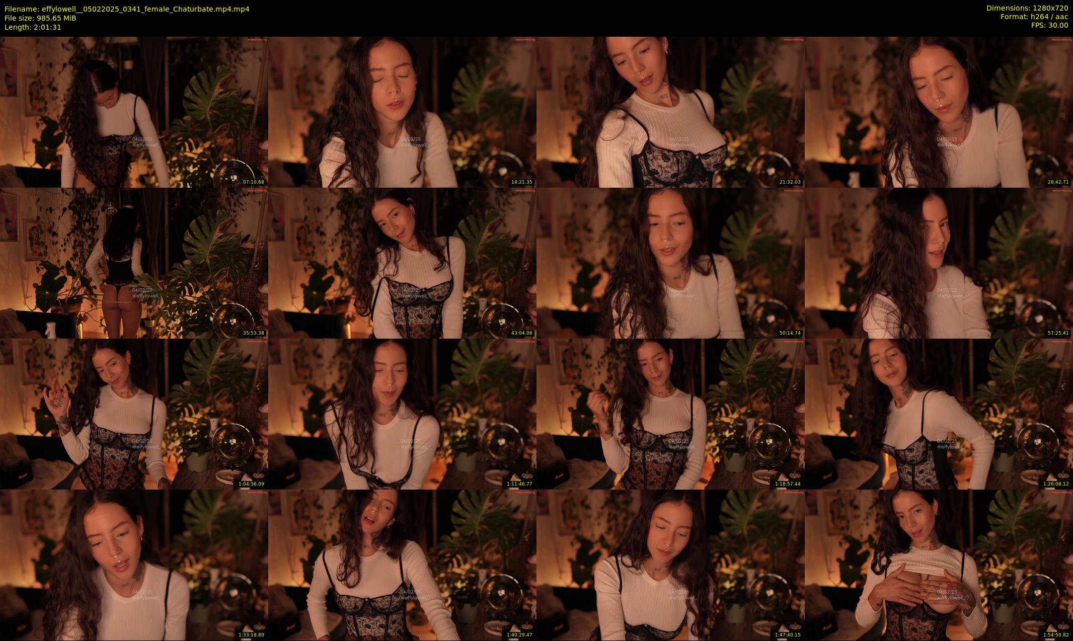 effylowell_ — 122 minute Chaturbate female cam show recording, 720p, Feb 5, 2025