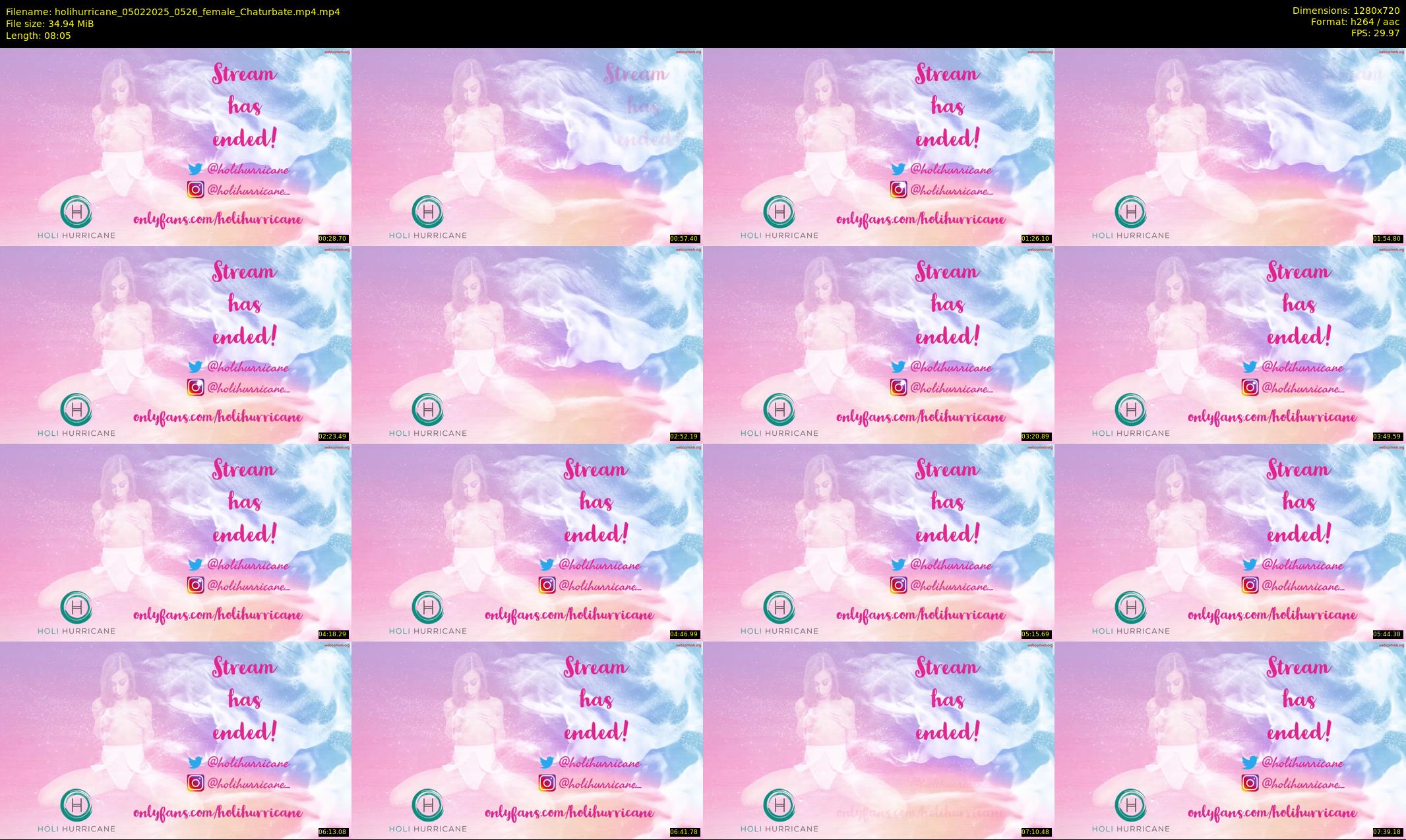 holihurricane — 9 minute Chaturbate female cam show recording, 720p, Feb 5, 2025